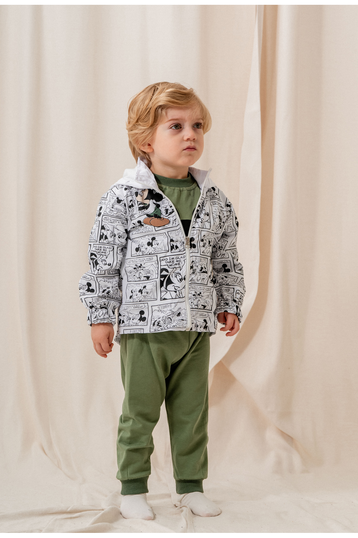 ZİMBOO ERKEK BEBEK  GAZETE BASKILI MİKRO İÇİ PENYE PAMUK 2 İPLİK  3 LÜ YAĞMURLUK TAKIM fotoğrafı 5 (önizleme)