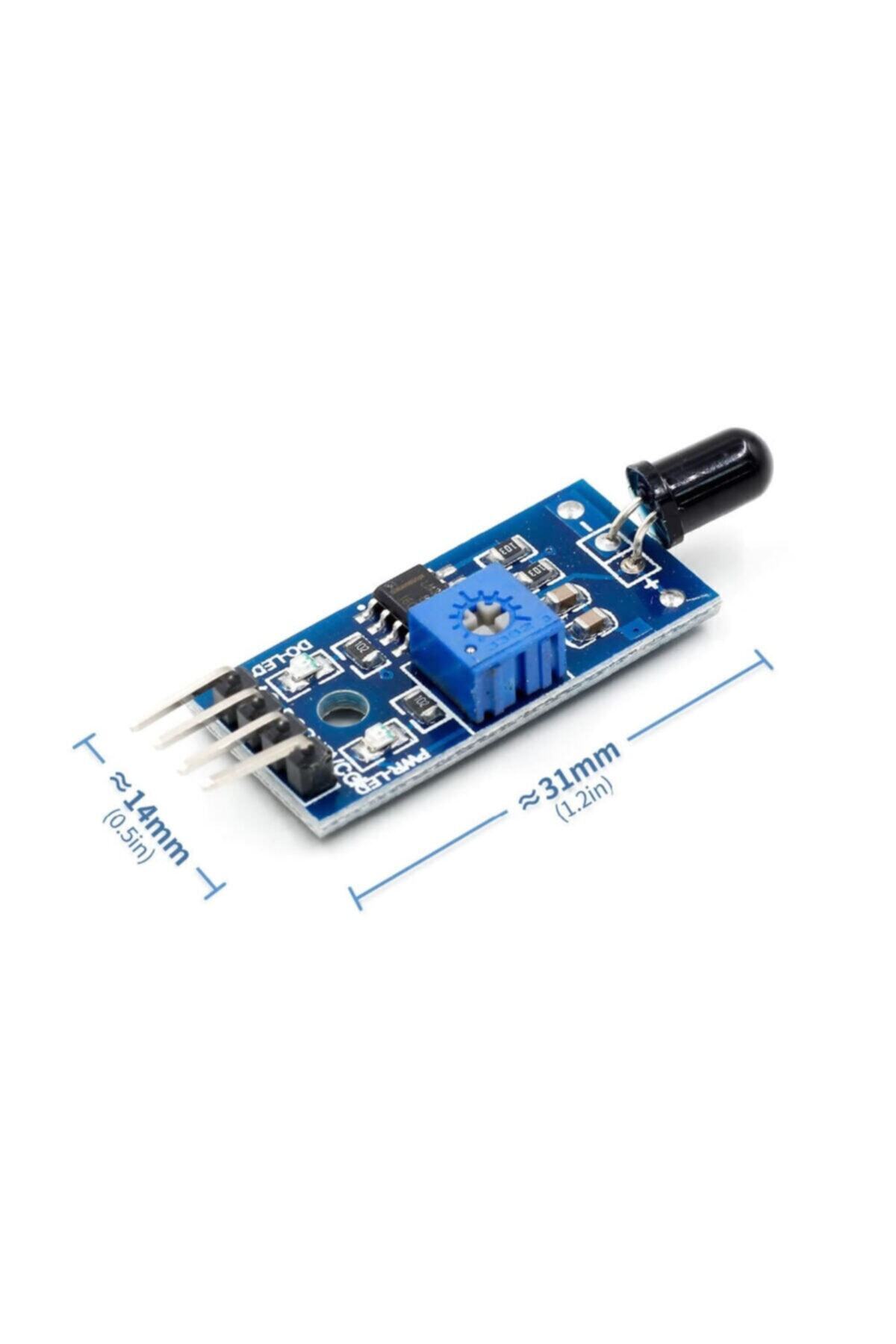Genel Markalar Alev Ateş Algılama Sensörü Flame Ir Infrared Kızılötesi Alarm