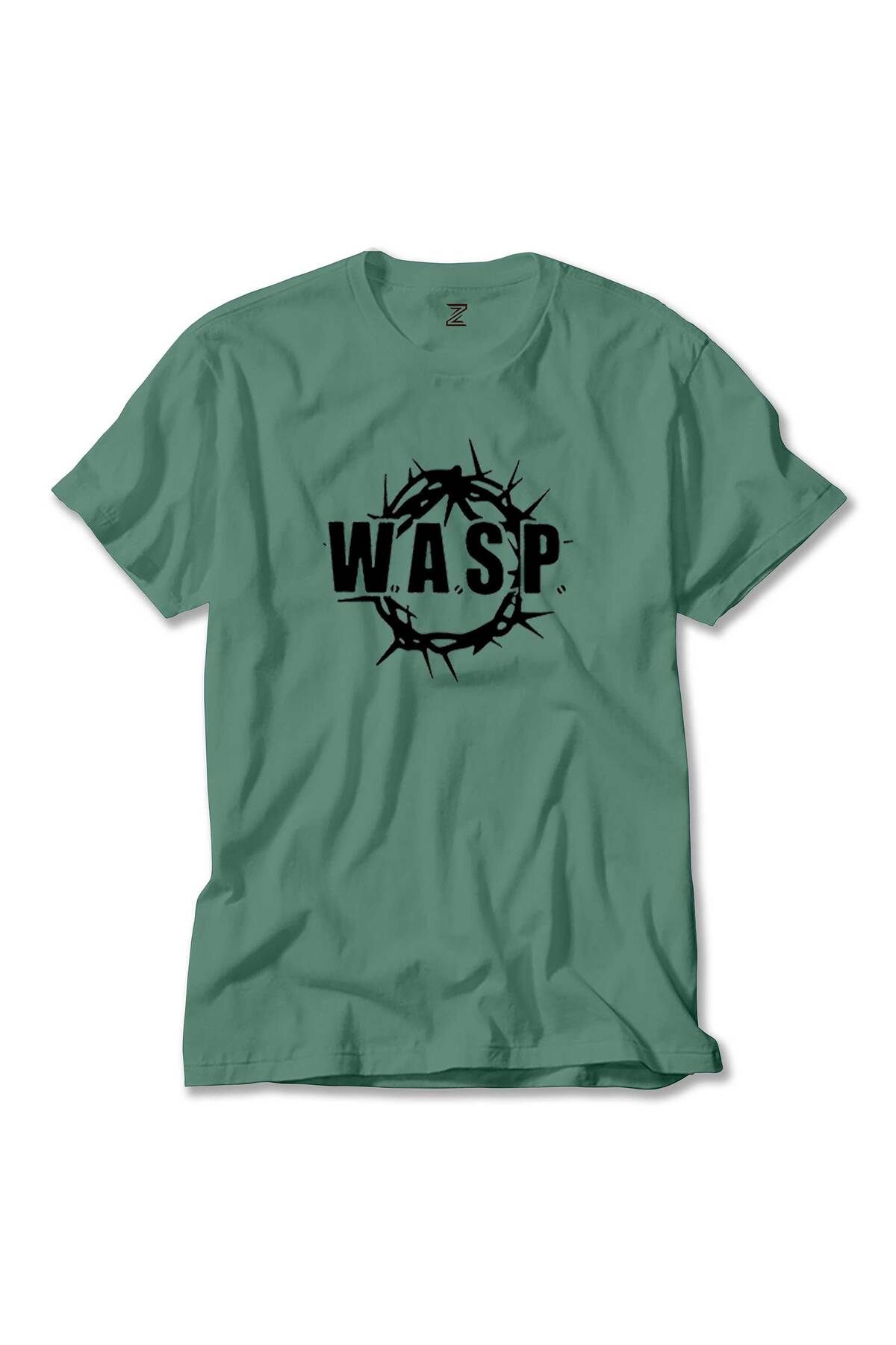 WAKHA WASP Logo Text Yeşil Tişört