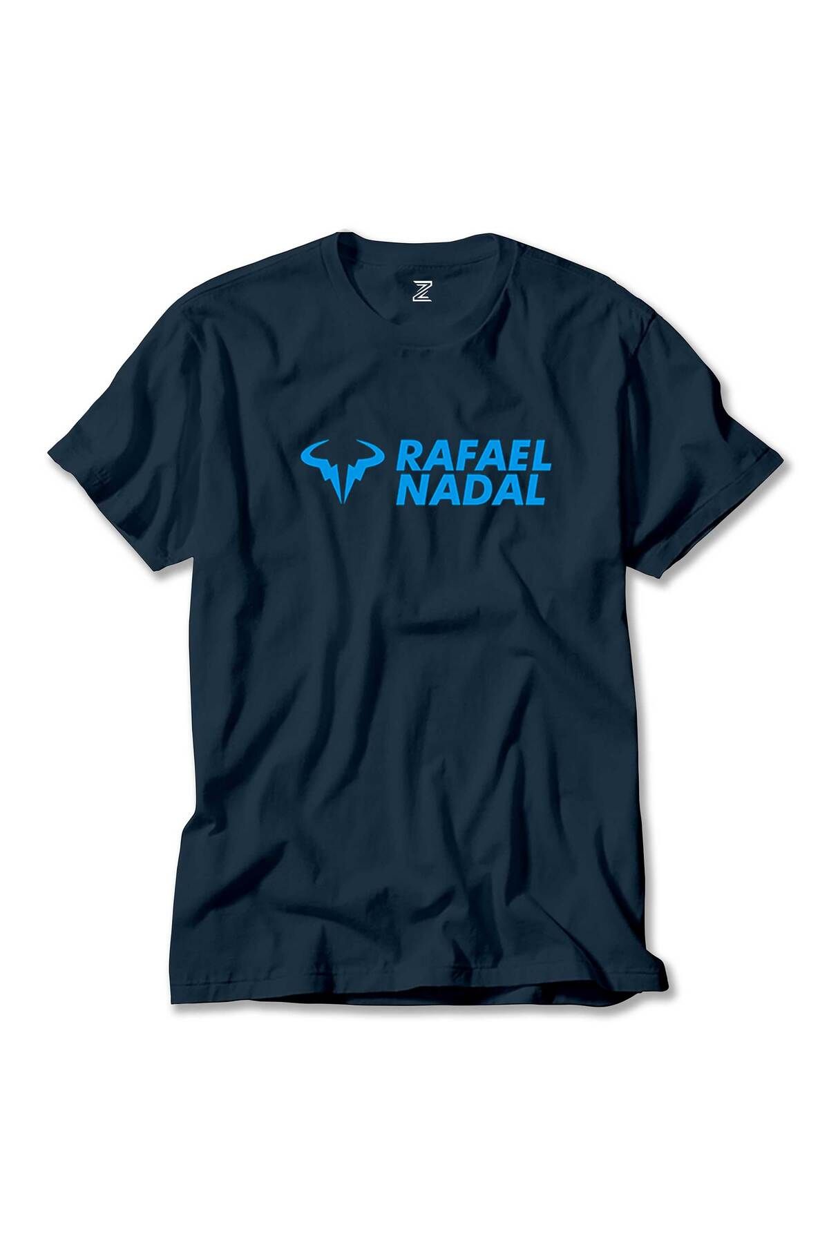 WAKHA Rafael Nadal Blue Logo Text Lacivert Tişört