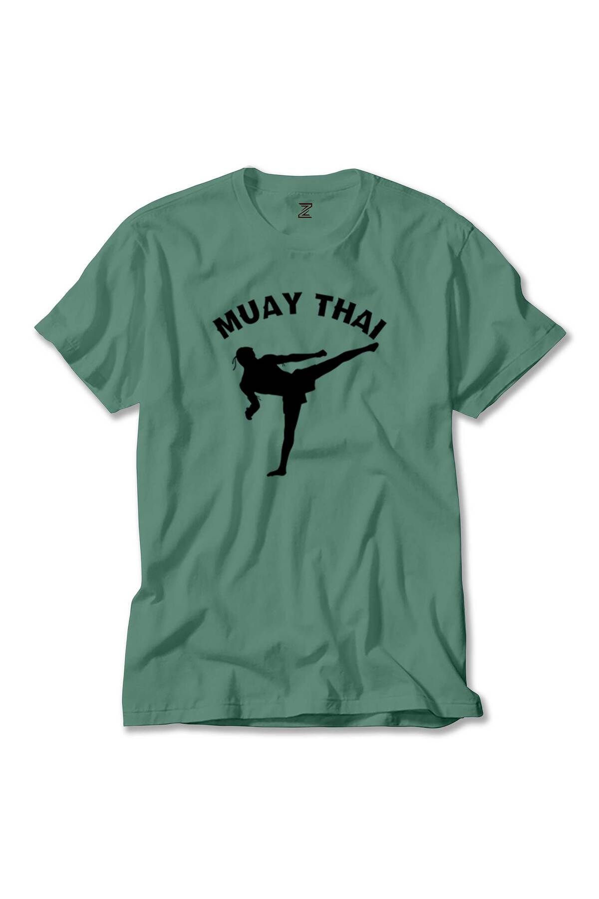WAKHA Karate Muay Thai Silhouette Yeşil Tişört