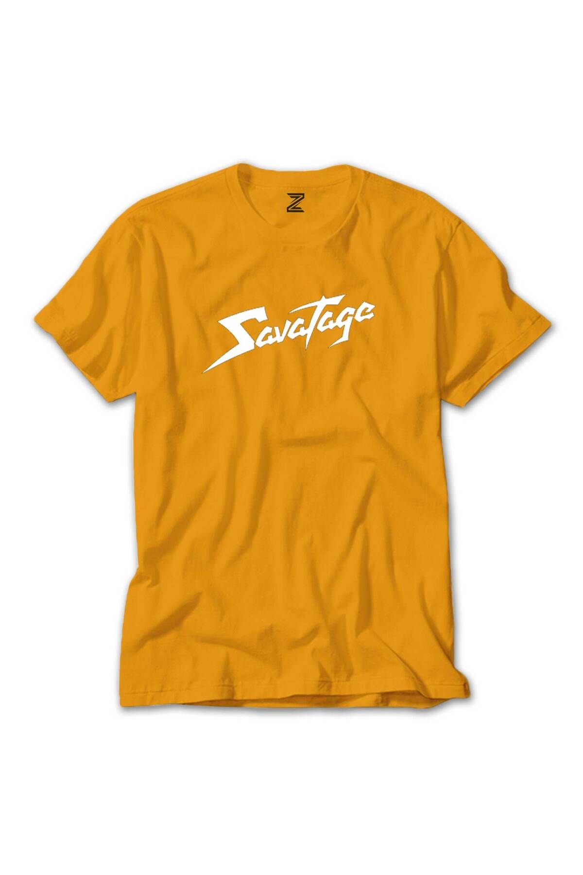 WAKHA Savatage Logo Yazı Sarı Tişört
