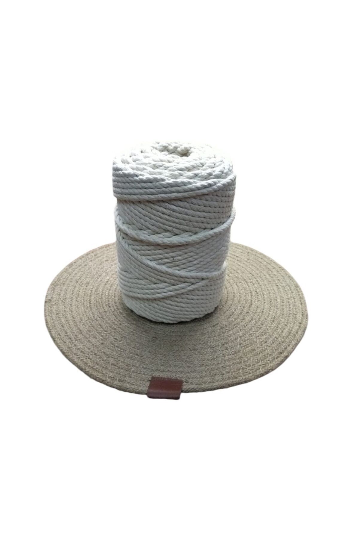 C&A&B KUZEY AVİZE-5 mm 3 Twist 1 Kilo Cotton Macrame Ecru Color Crawl Hobby Rope 3