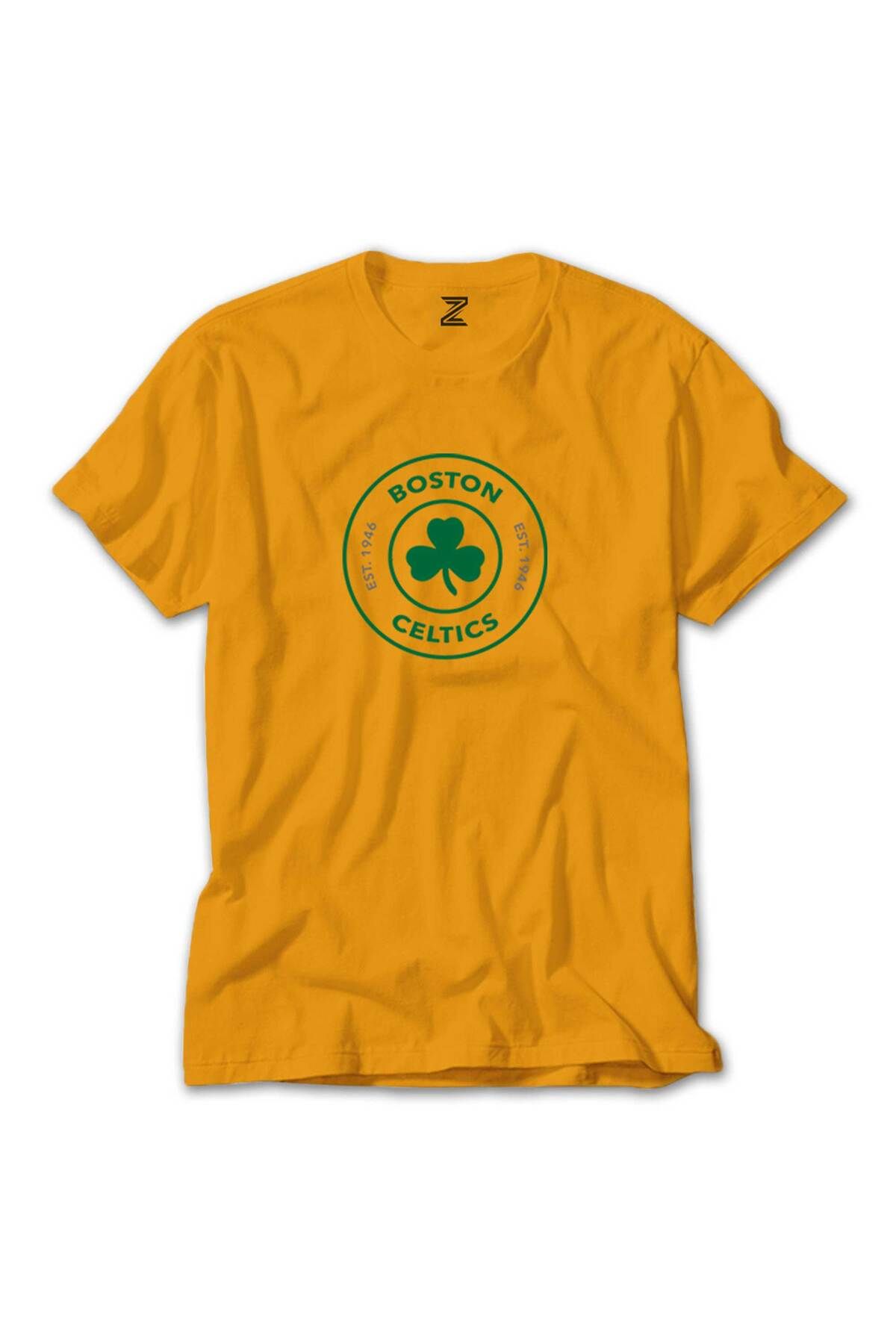 WAKHA Boston Celtics Logo Sarı Tişört