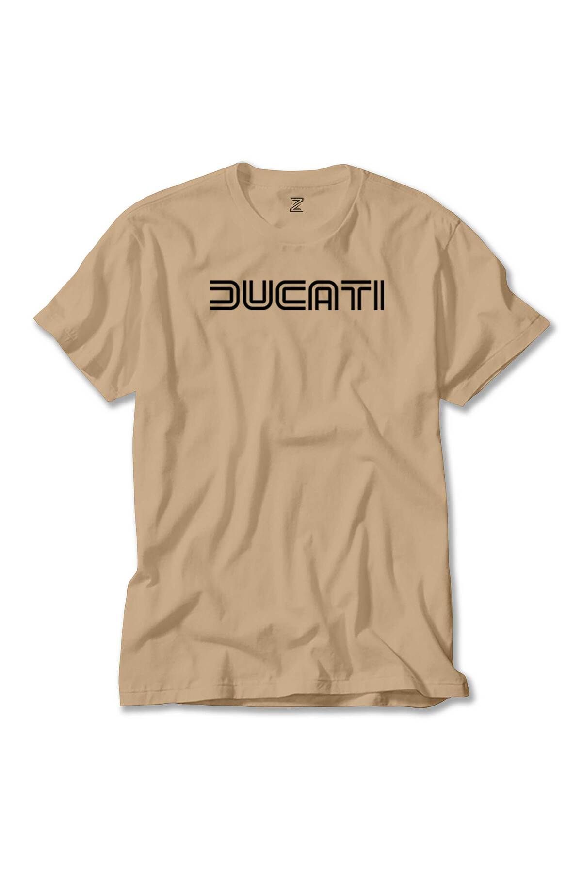 WAKHA Ducati Text Krem Tişört