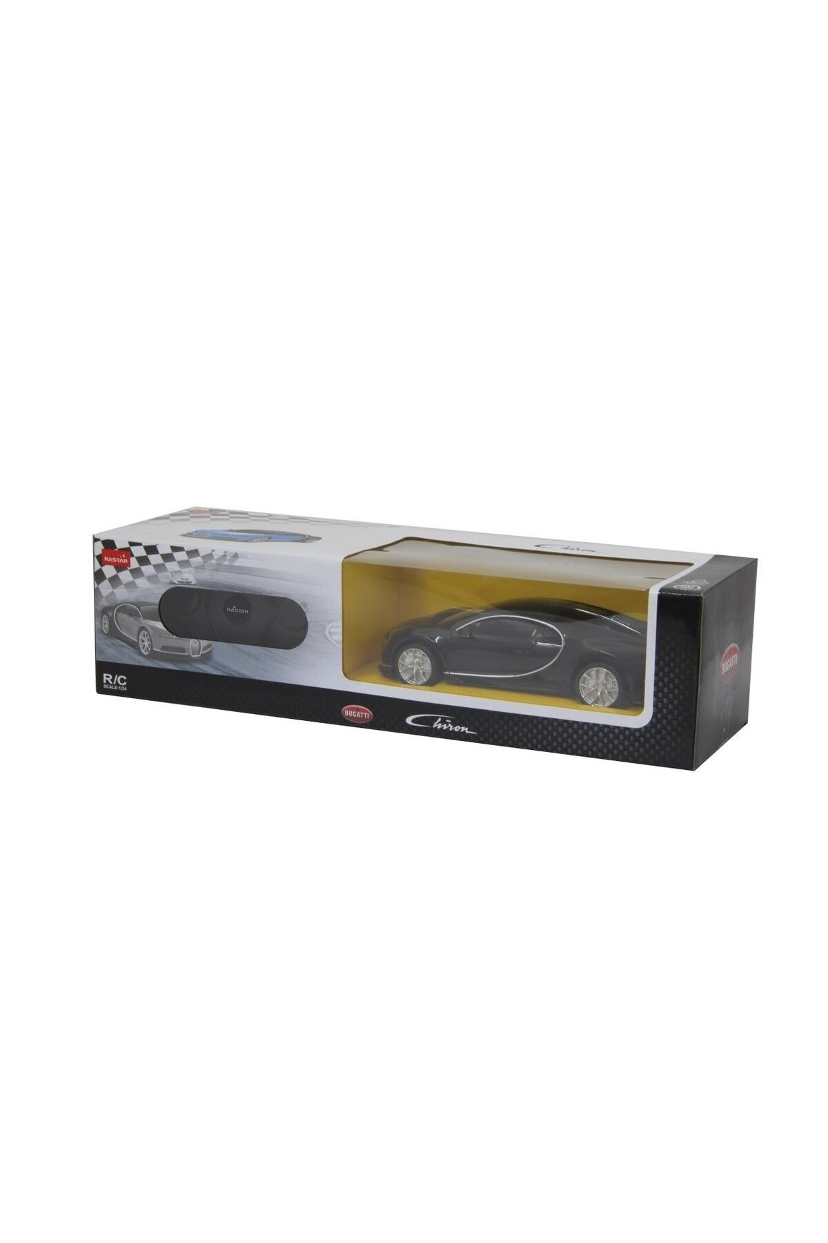 Rastar-MASINA CU TELECOMANDA BUGATTI CHIRON NEGRU CU SCARA 1 LA 24 1