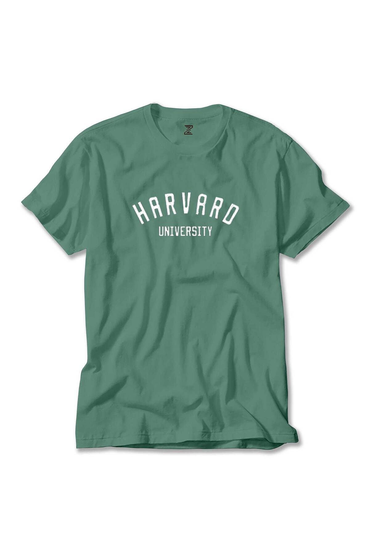 WAKHA Harvard University Text Yeşil Tişört