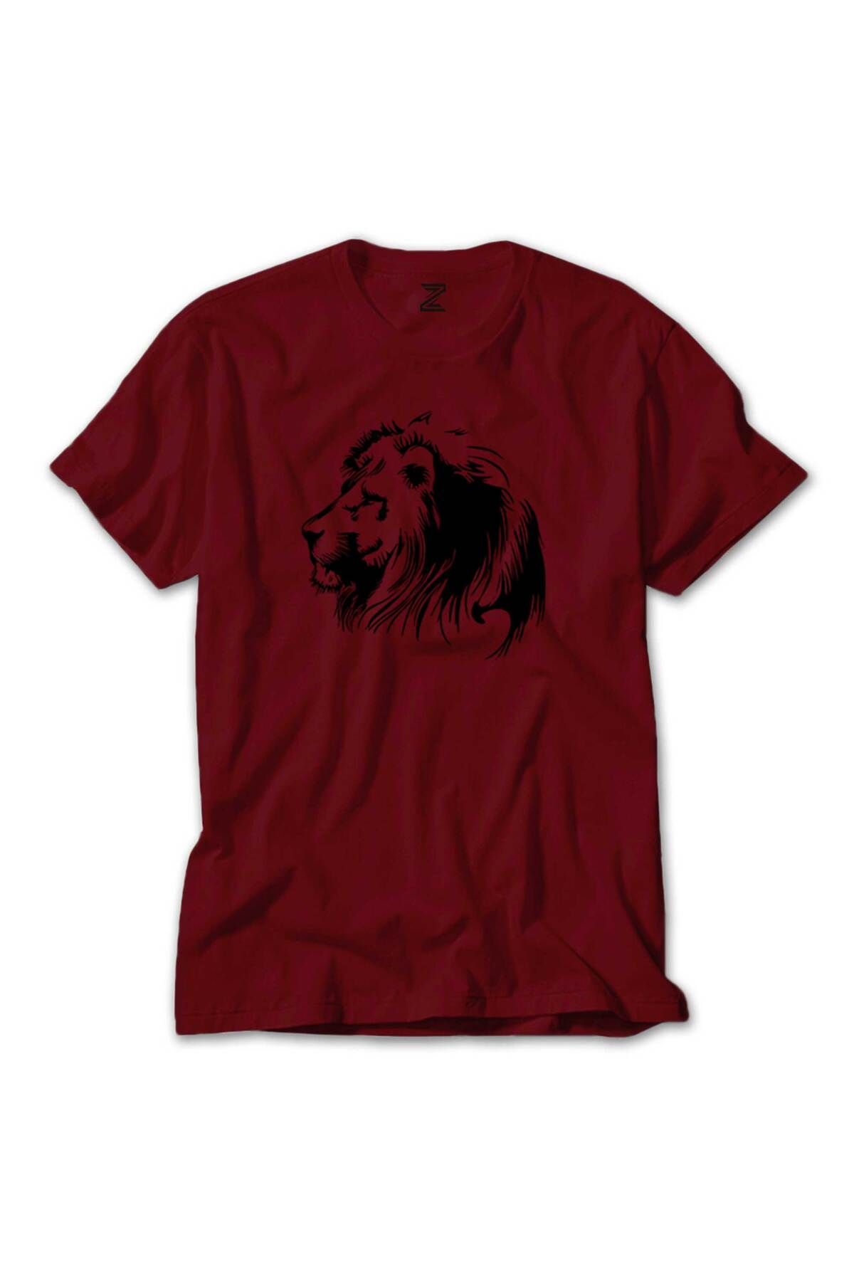 WAKHA Black Lion Silhouette Kırmızı Tişört