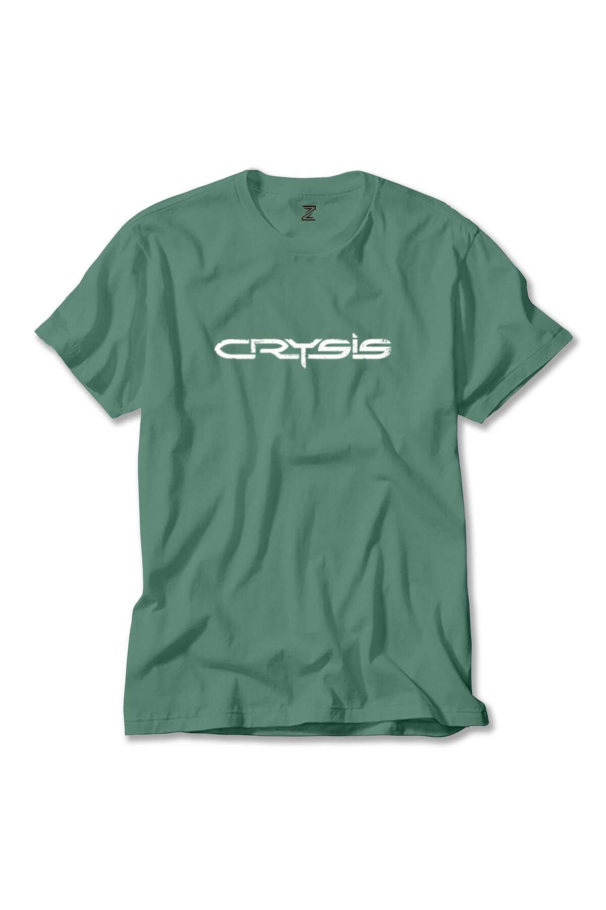 WAKHA Crysis Black Text Yeşil Tişört