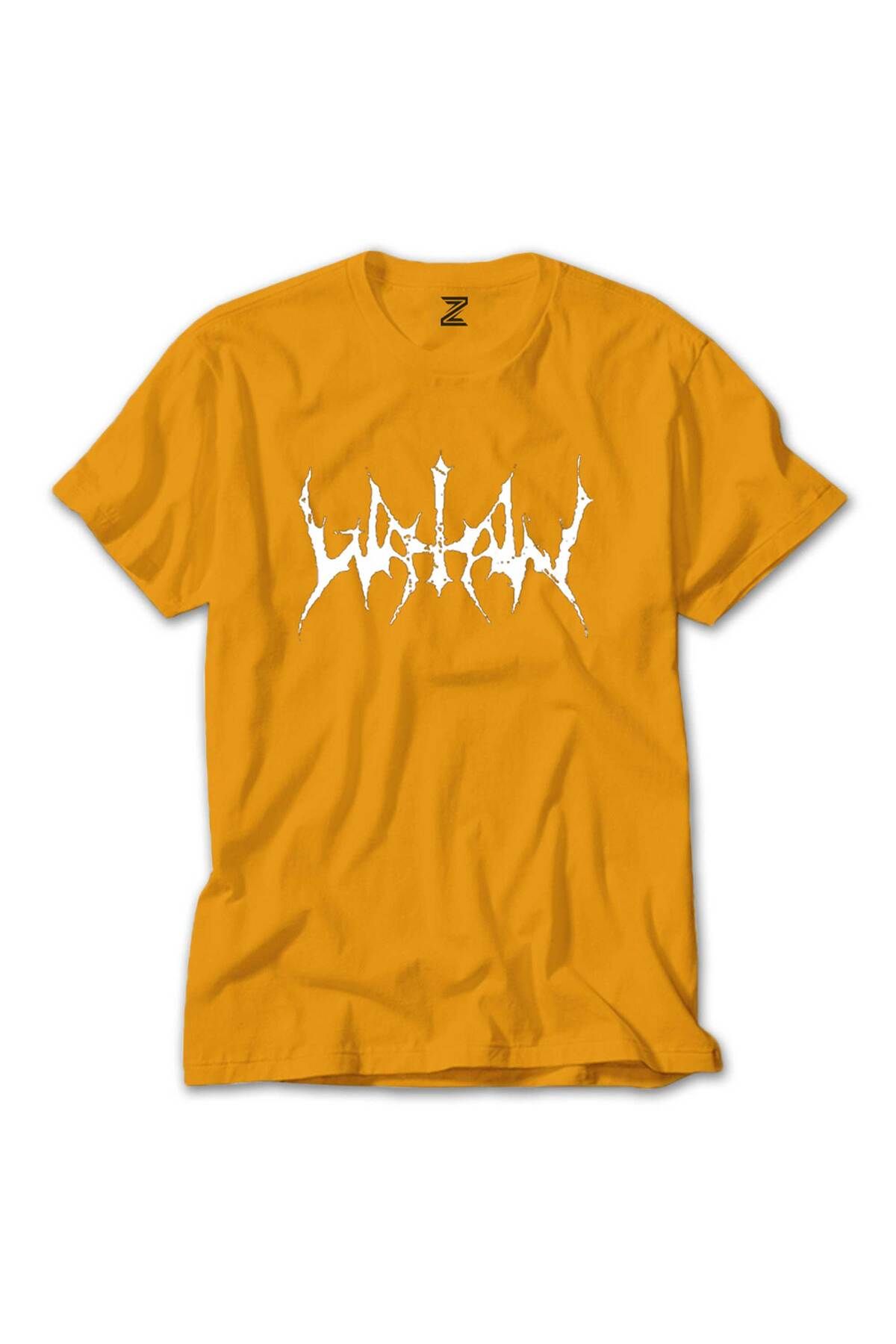 WAKHA Watain Logo Yazı Sarı Tişört