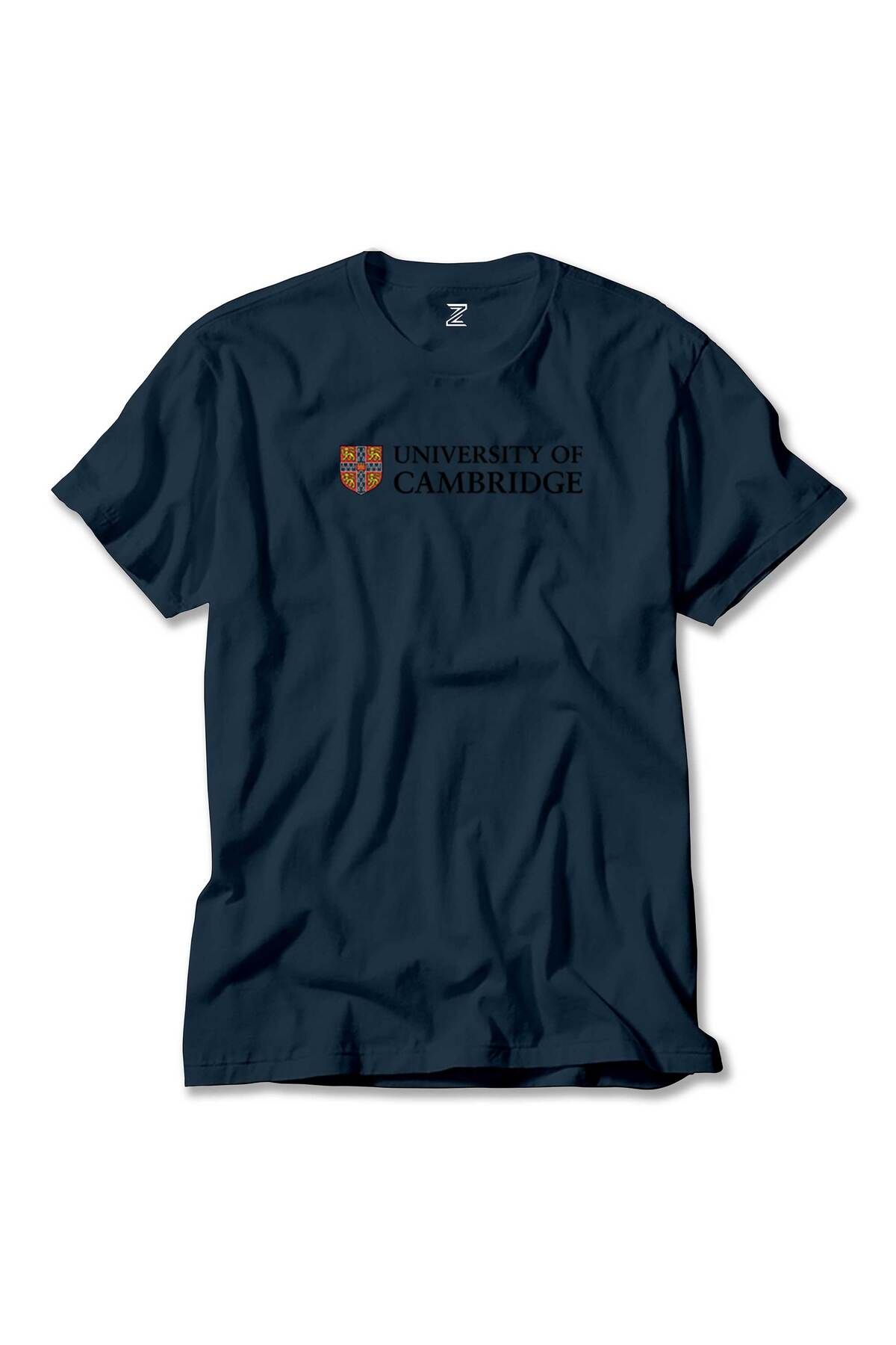 WAKHA University Of Cambridge Logo Text Lacivert Tişört