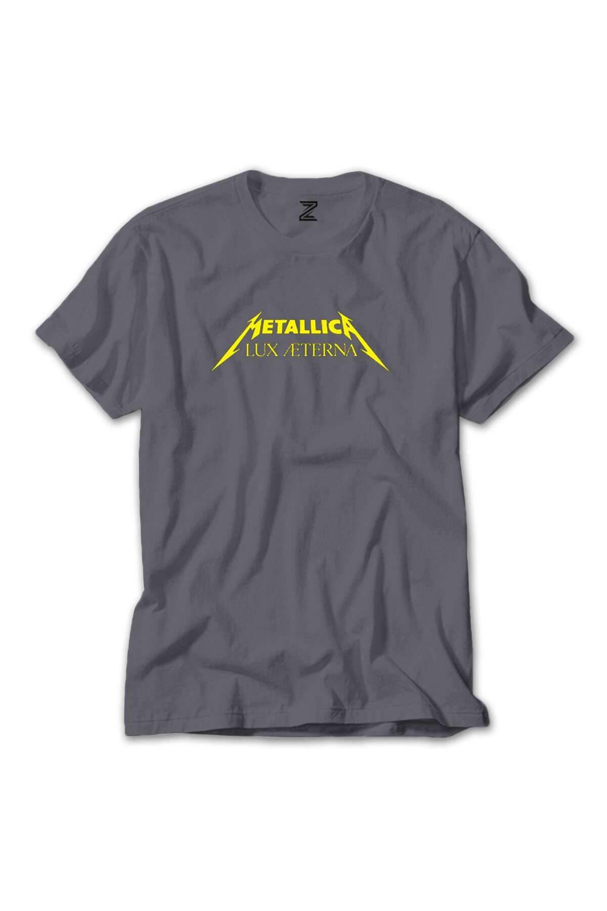 WAKHA Metallica Lux Æterna Text Gri Tişört