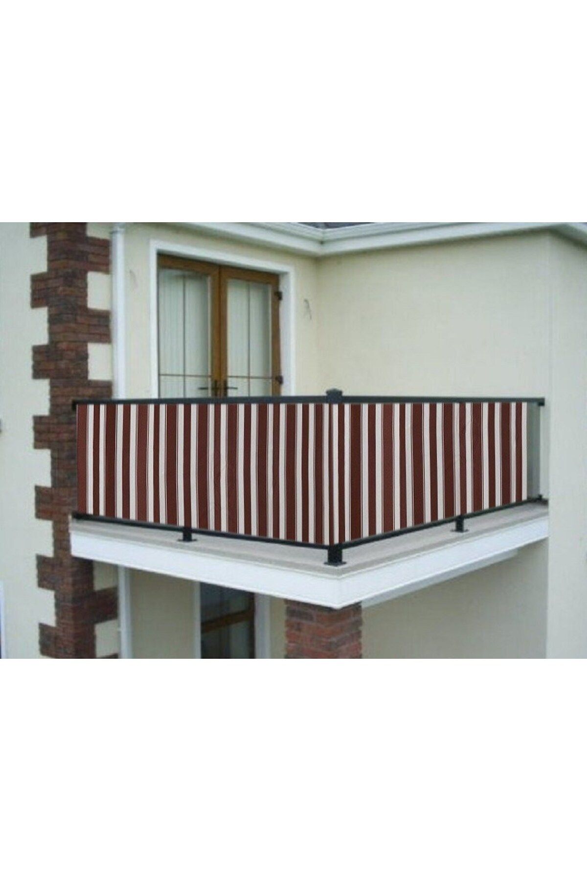 ceylan home Balkon Demiri Perdesi Kuş Gözü Kahve Kalın 850x80