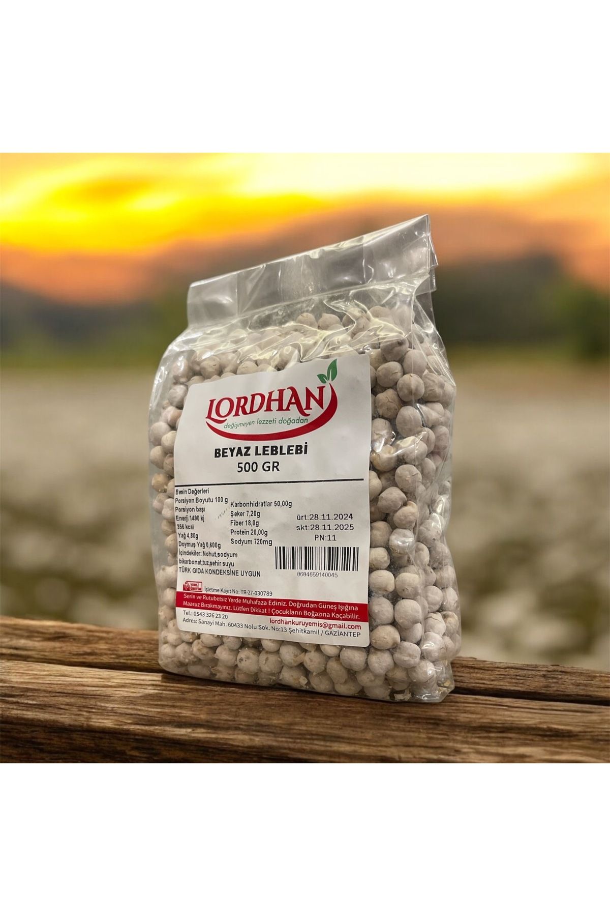 Lordhan 1. Kalite beyaz leblebi (avare leblebi) 500 gr.