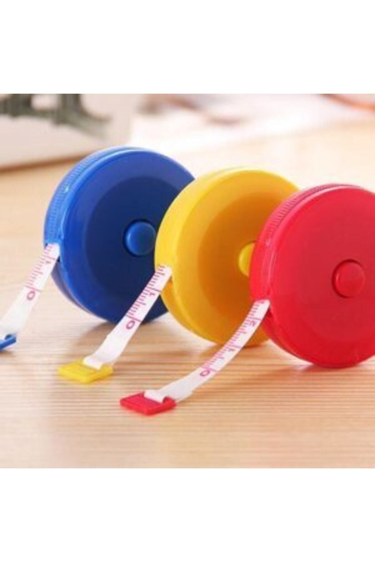 Hanedanev-1.5 Meter Automatic Stripe Tape Measure - Round Pocket, 150 cm Mezro Tailor Meter 3