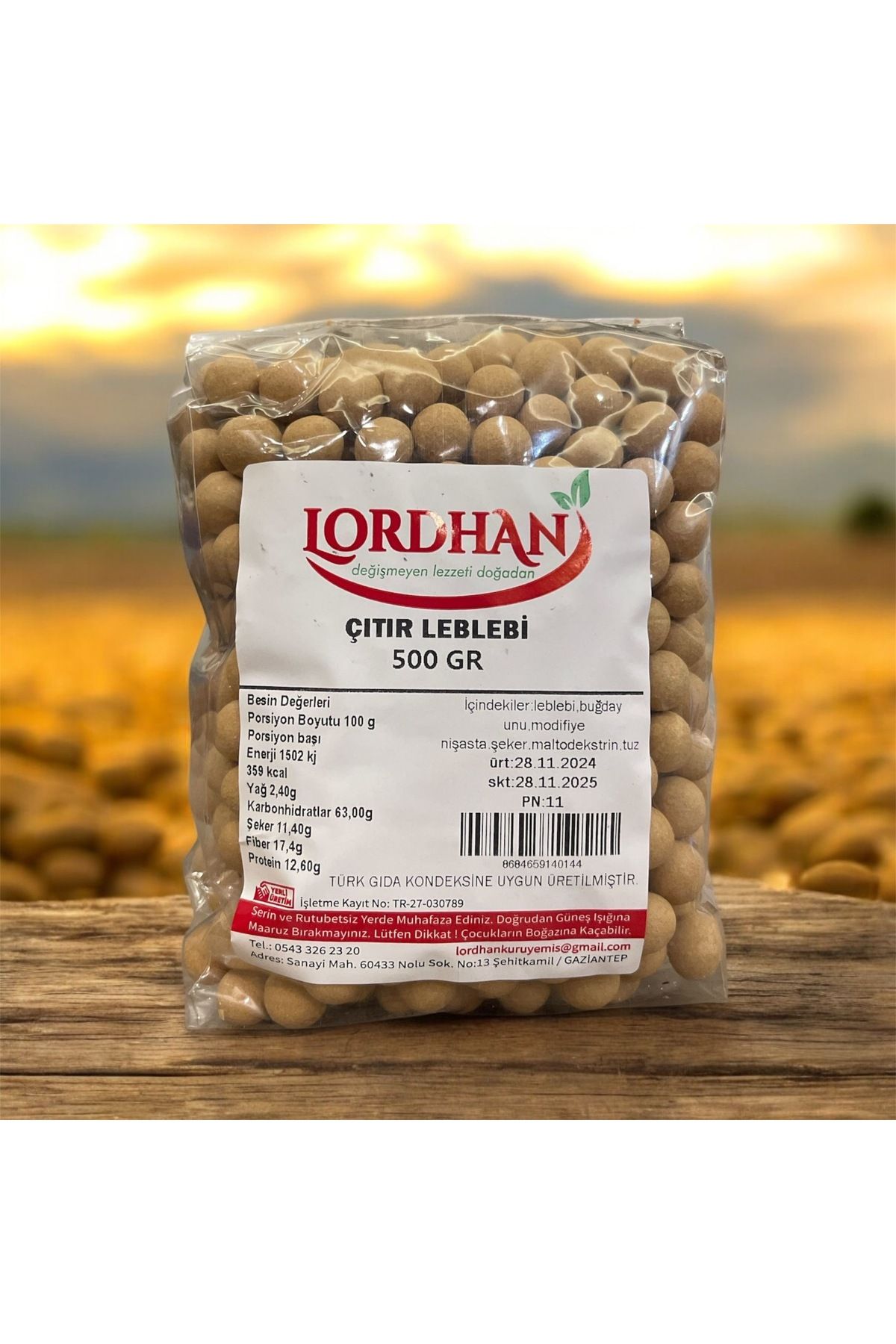 Lordhan 1. Kalite Soya Soslu Çıtır Leblebi 500 Gr.