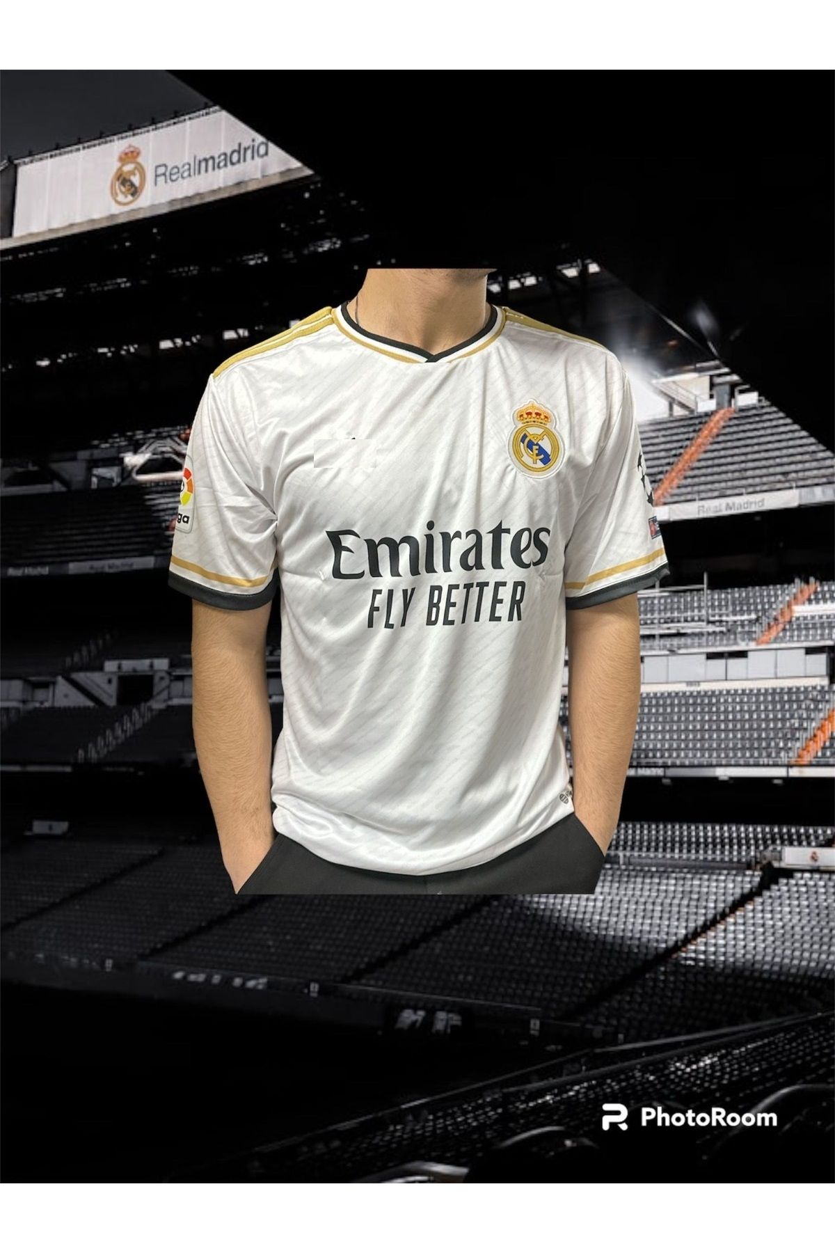 podium palace-Real Madrid Benzama - 2023/2024 New Season White Adult Football Jersey Zp20 3