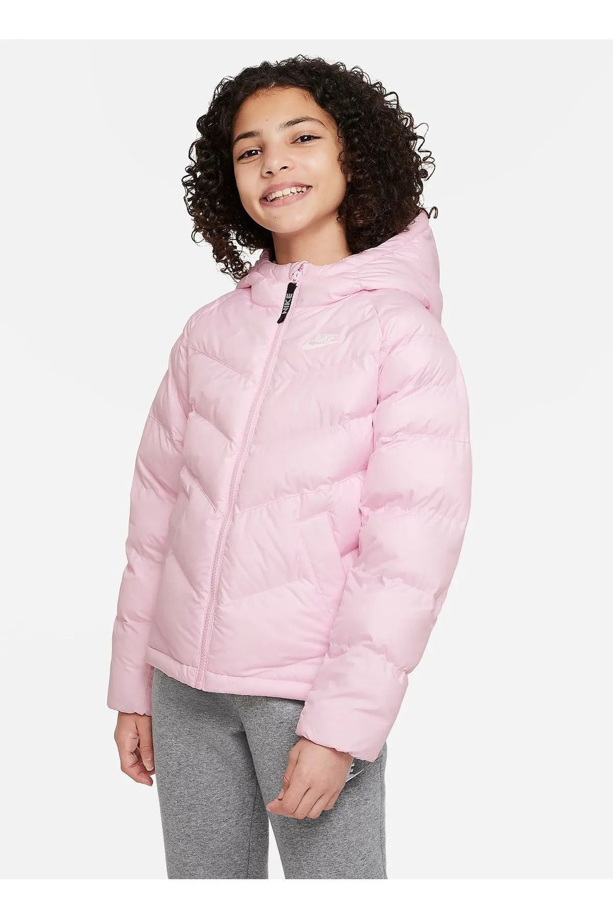 Nike-K Nsw Synfl Hd Jkt Pink Unisex Kids Jacket Coat Dx1264-663 4