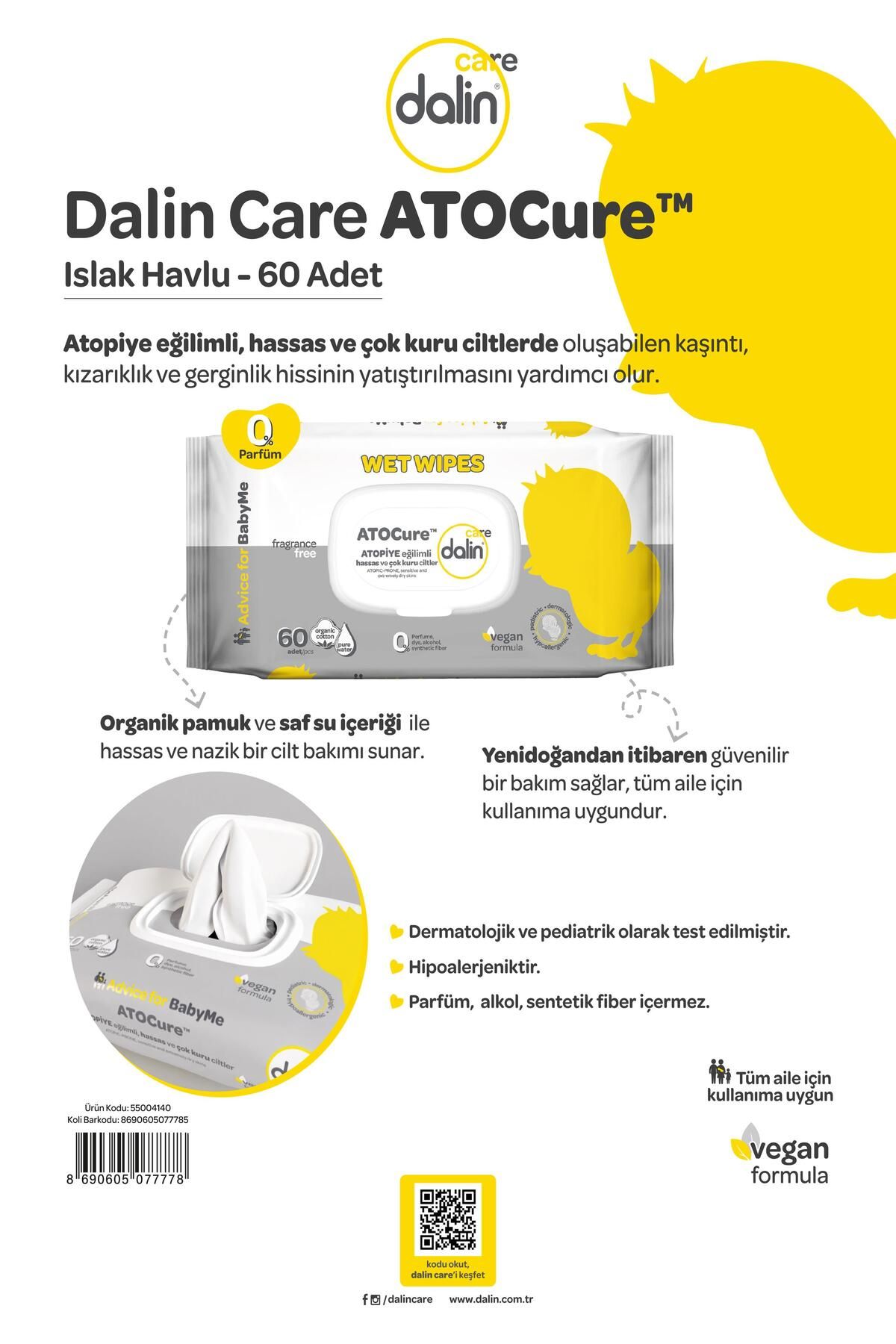 Dalin-60's Care Atocure ™   Wet Towel 2