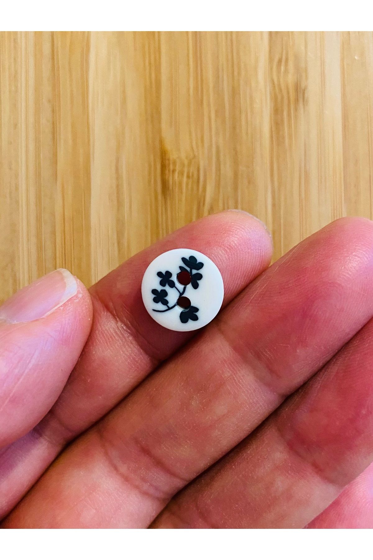 Kartopu-Patterned Soft Button 13 mm 10 Pkt. Color: Clover. 3