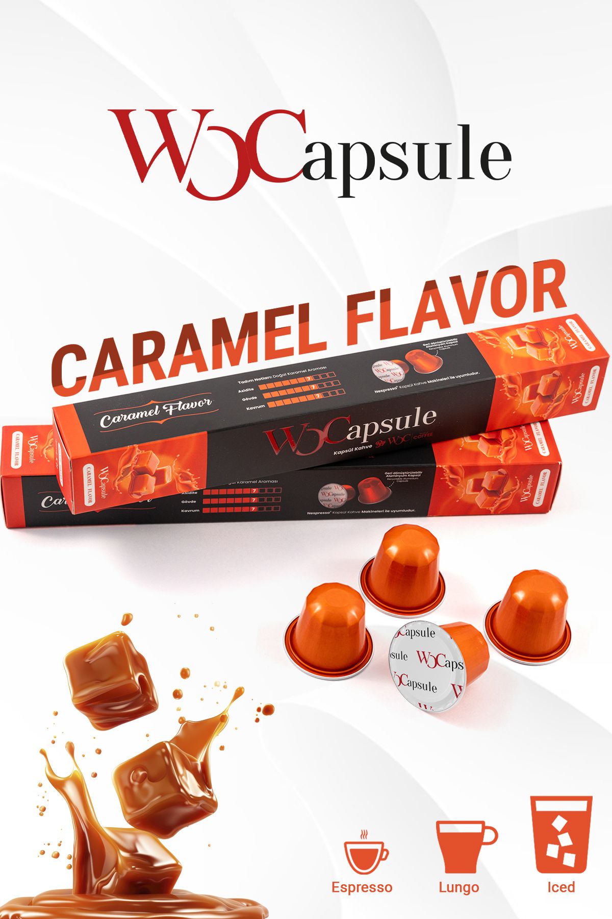 WOC COFFEE Wocapsule Caramel Nespresso Uyumlu Kapsül Kahve 10'lu Kutu