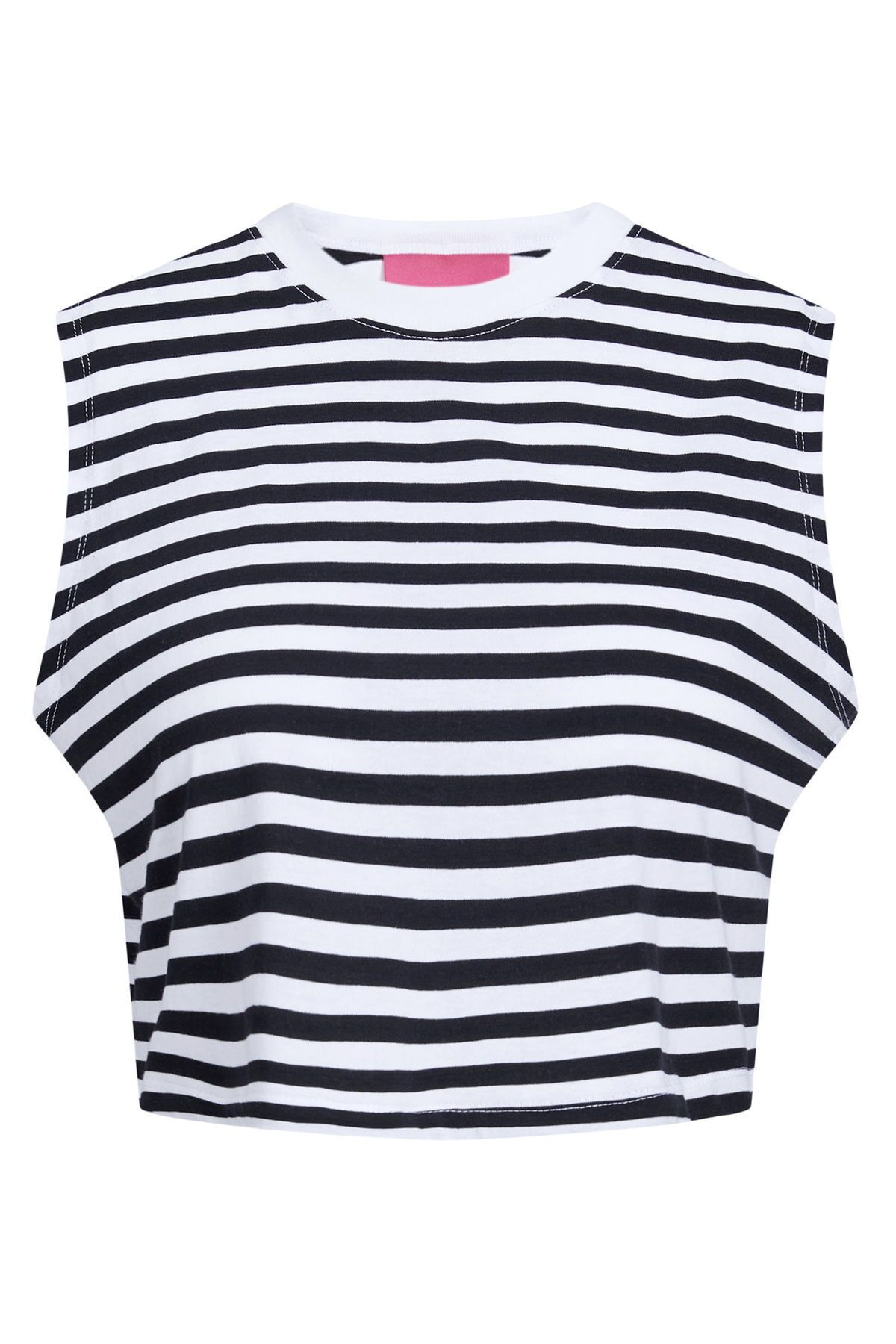 Jack & Jones-Alvira Women's Striped Crew Neck Crop Top 4