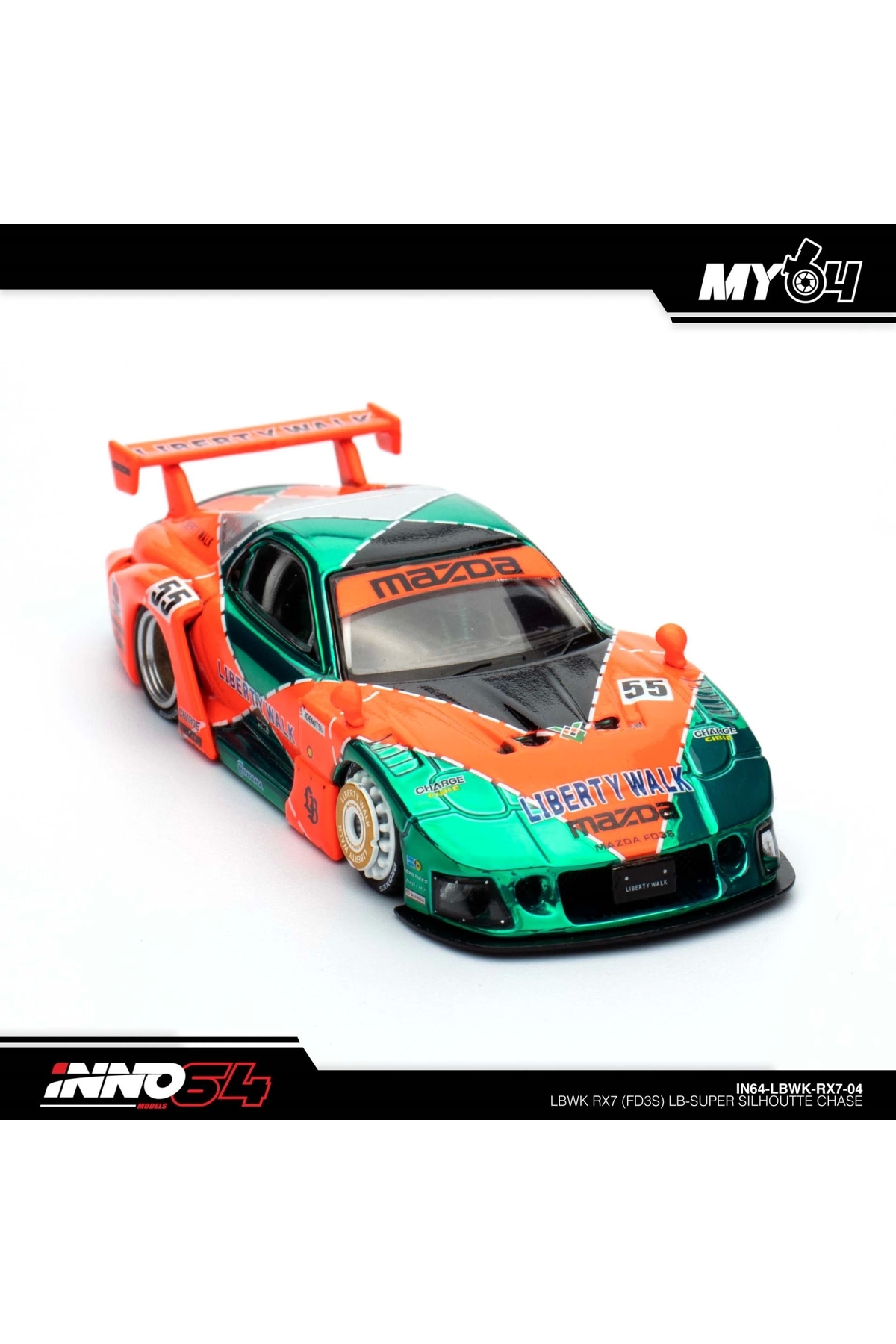 Inno 64 Models 1:64 INNO64 LBWK RX7 (FD3S) LB-Super Silhouette