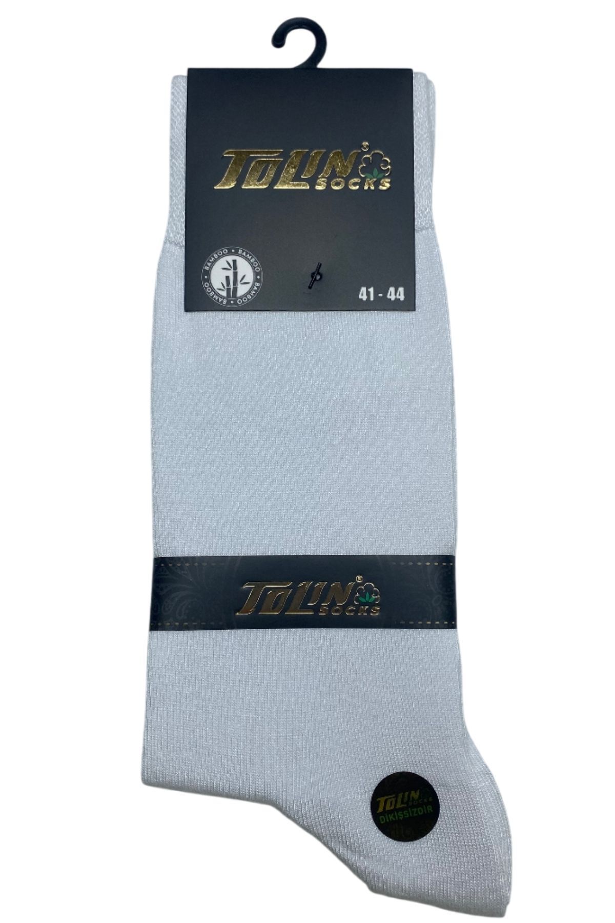 TOLIN-Men's 3-Piece White Bamboo Winter Socket Seamless Socks Set 14600 3