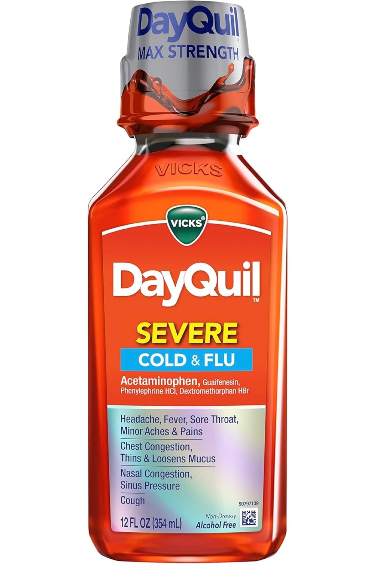 Listerine Vicks DayQuil Severe Cough Cold and Flu 12 oz. 354ml