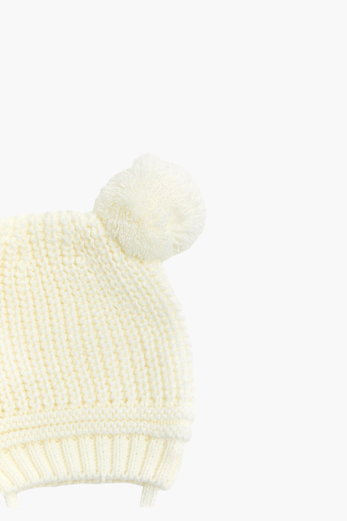 Little Jom-2 Pcs Pompom Knitwear Cap and Beanie for Baby 0-18 Months 5