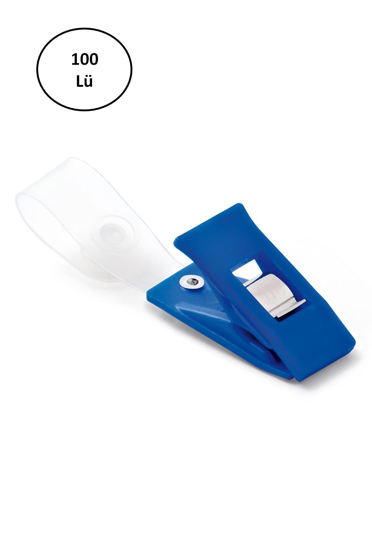 Easy Tedarik Mas Kart Klipsi Masalı Tip Plastik Lacivert 100 'lü