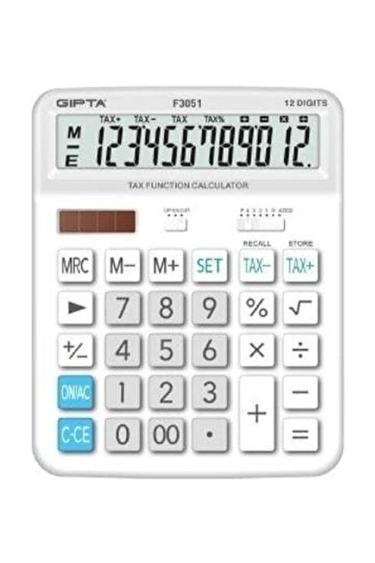 Easy Tedarik Gıpta Hesap Makinası 12 Hane Vergi Fonksiyonlu Masaüstü Hesap Makinesi
