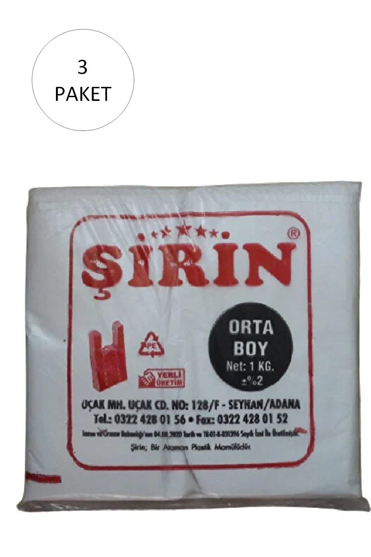 Easy Tedarik Beyaz Kalın Atlet Poşet Orta Boy 28x50 Cm 1 Kg 3 Paket (Takriben 225 Adet)