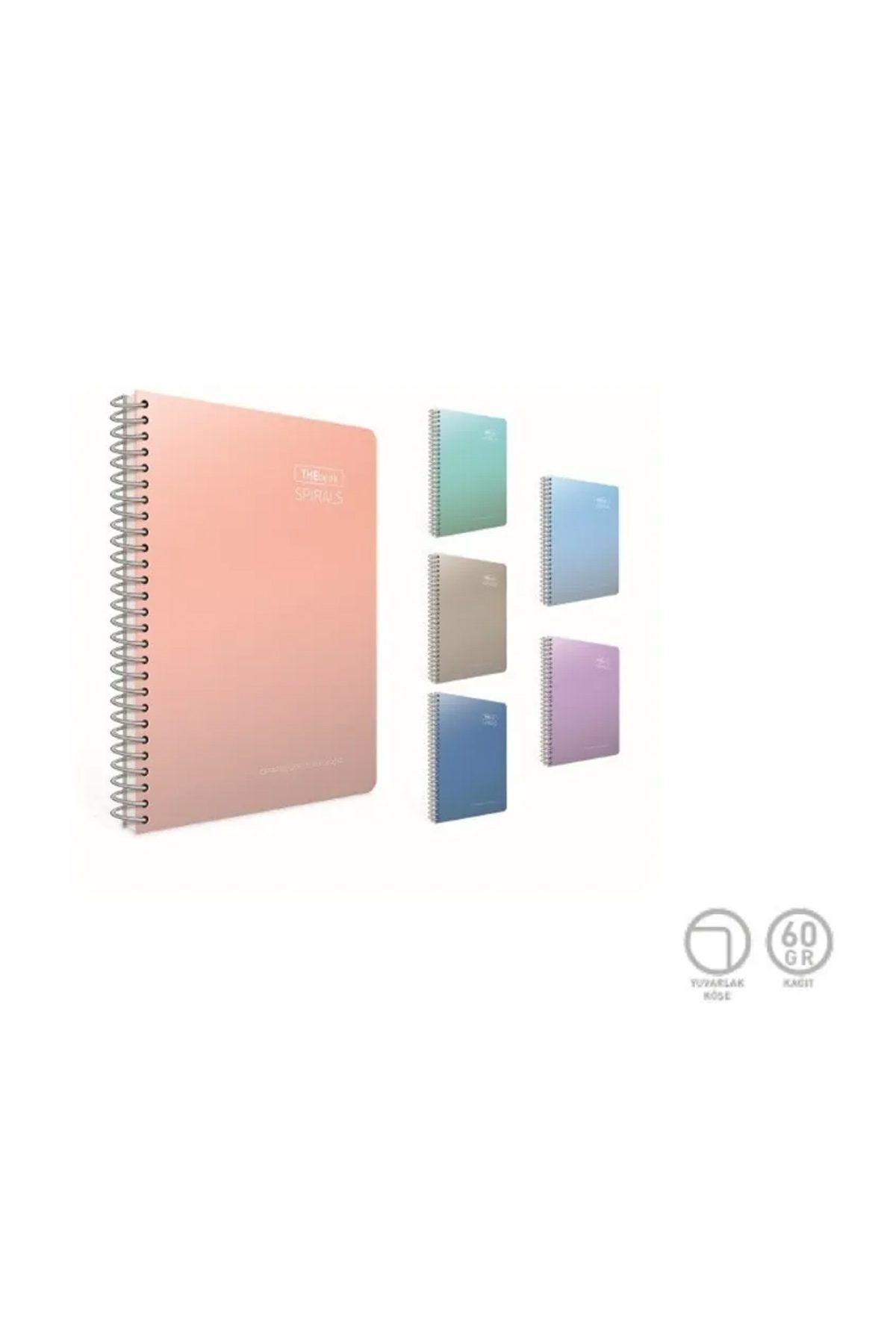 Easy Tedarik Gıpta Thebook Spirals Spiralli Sert Kapak Not Defteri A4 200 Yaprak Çizgili