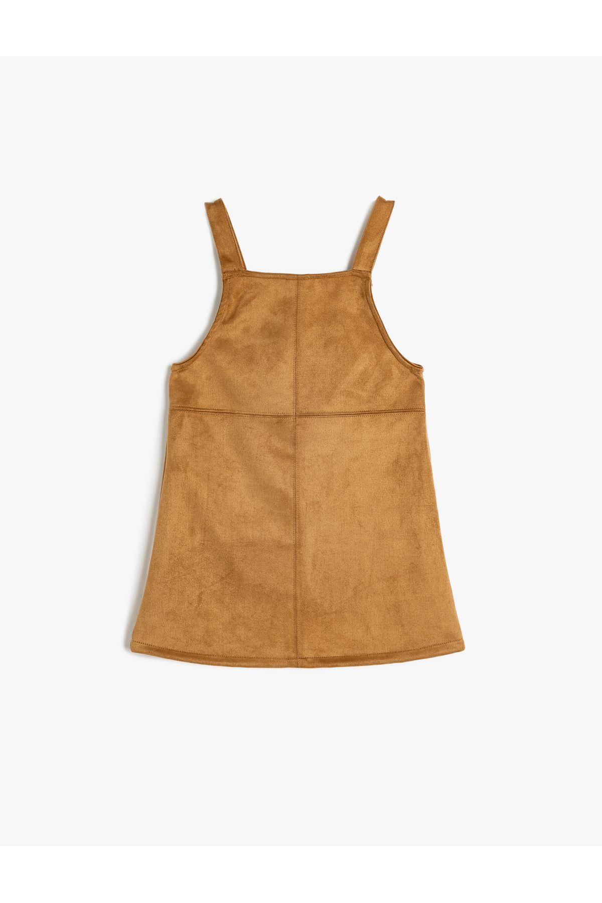 Koton-Faux Suede Gilet Dress with Embroidery Detail 2