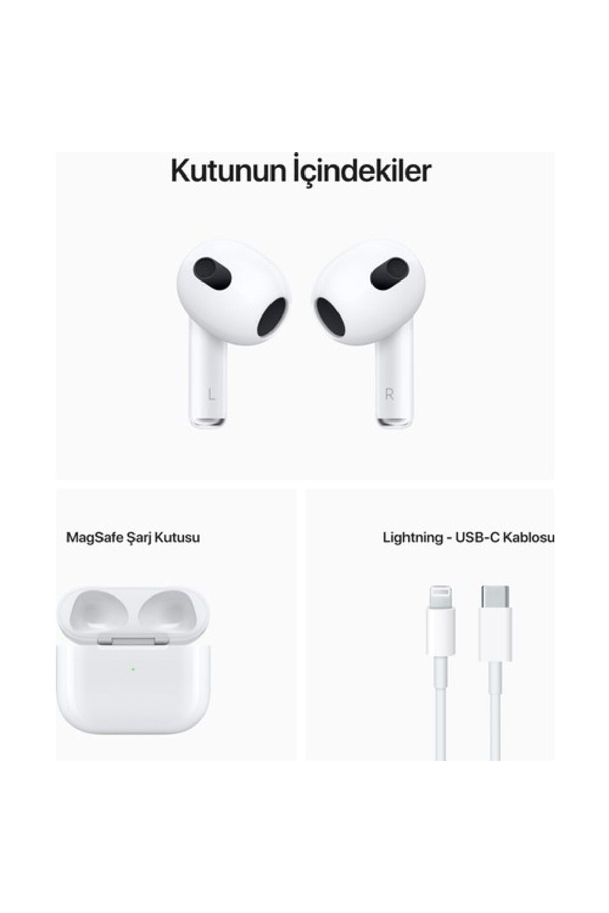 Apple Airpods (3. NESİL) Ve Magsafe Şarj Kutusu Bluetooth Kulaklık Mme73tu/a-3