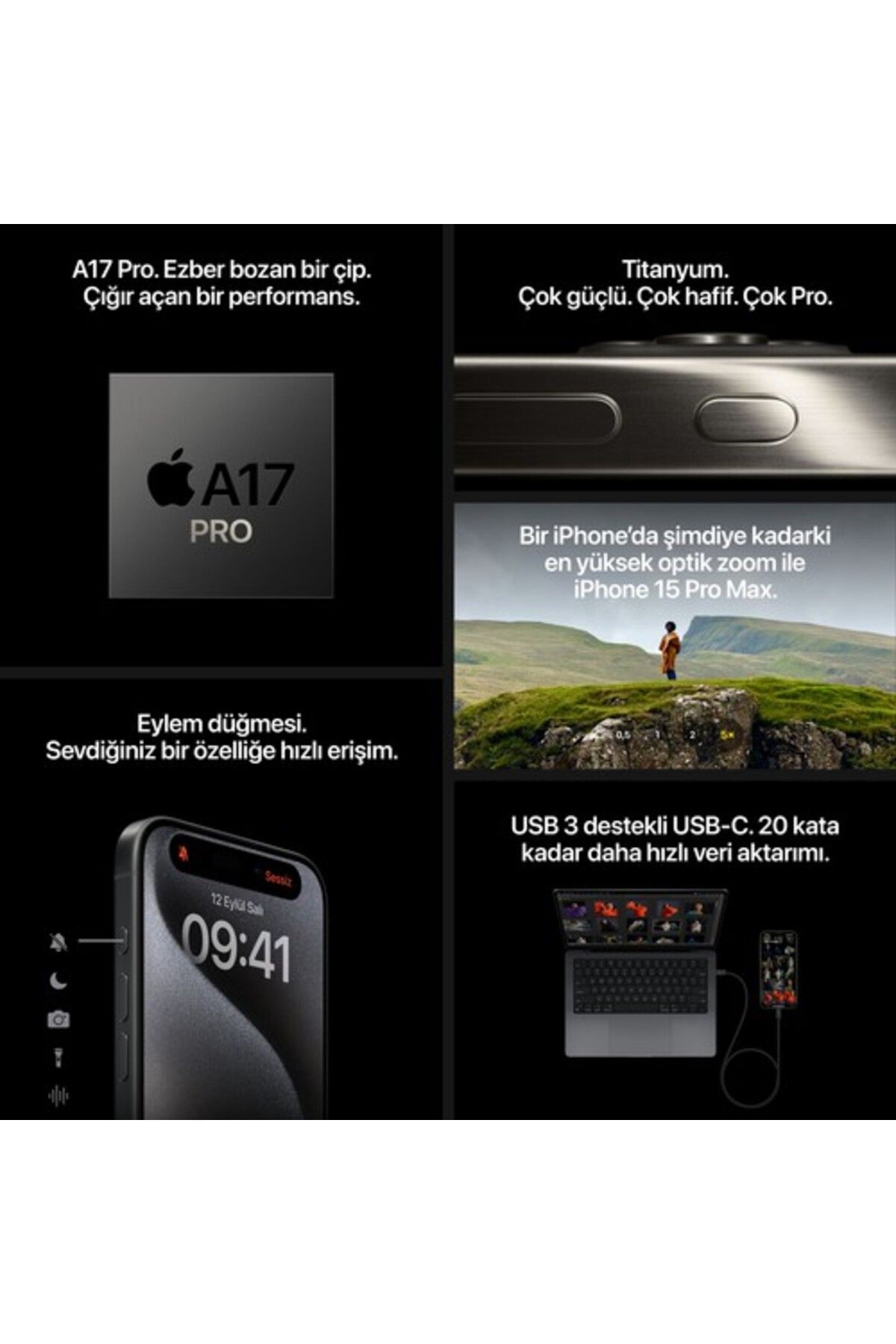 Apple İphone 15 Pro 256 Gb Mavi Mtv63tu/a-8