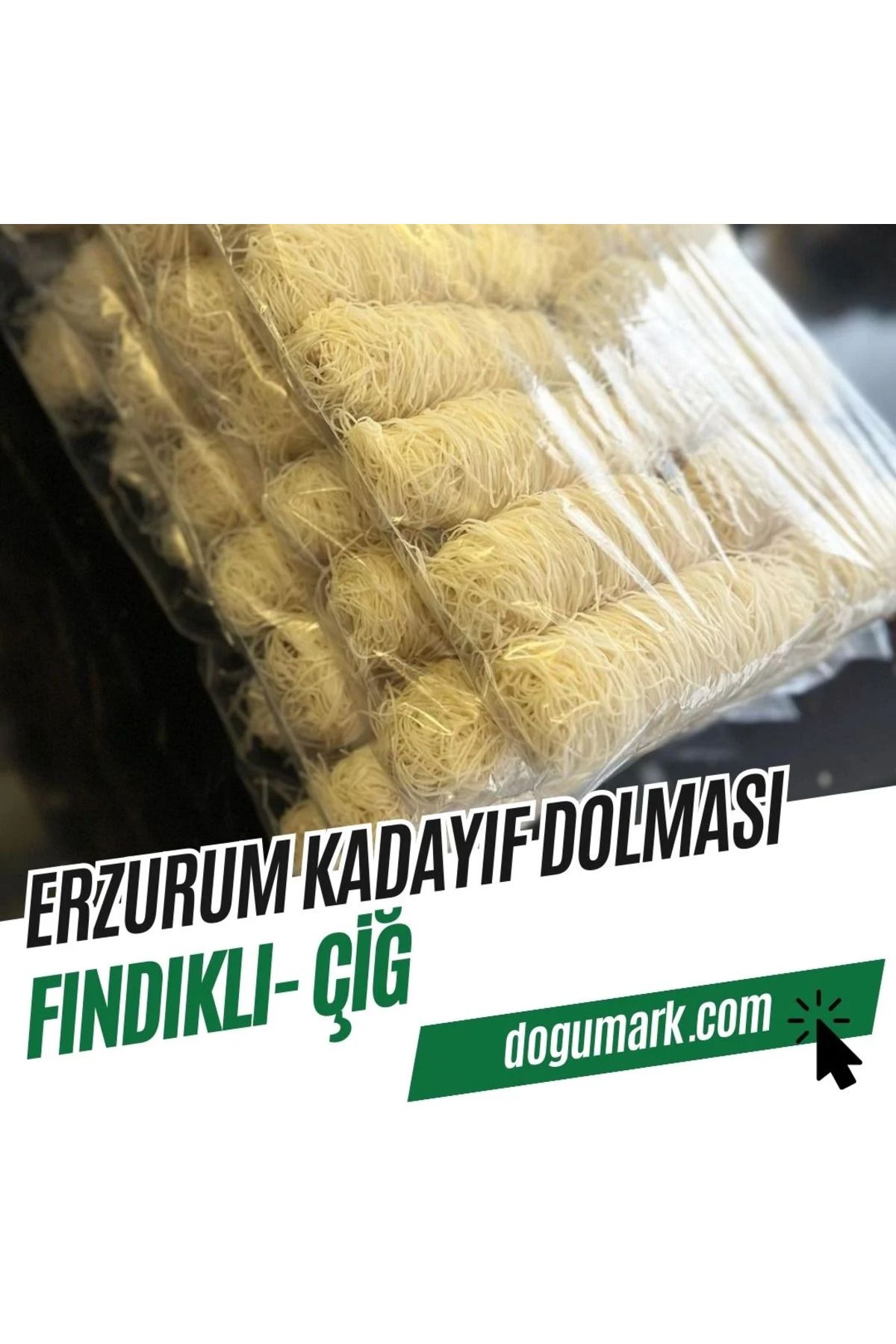 DoğuMark Fındıklı Erzurum Kadayıf Dolması - Çiğ (10 Adet)