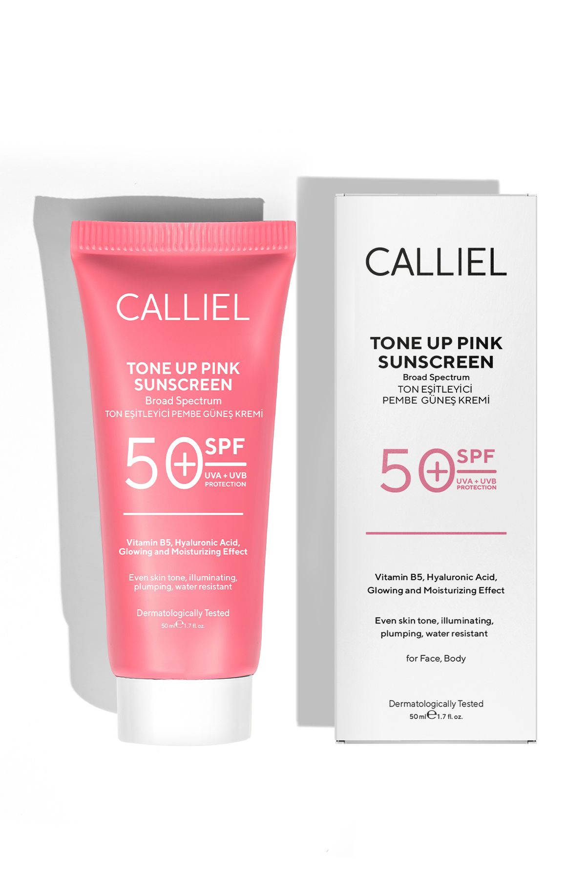 ضد آفتاب رنگی CALLİEL Tone Equalizing, Brightening SPF 50+ با گلوتاتیون، اثر هیالورونیک اسید 50 میلی لیتر