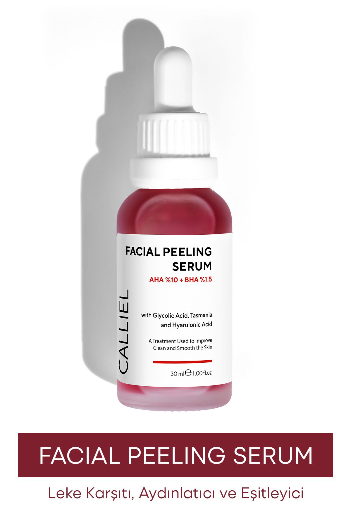 CALLİEL Aha & Bha Cilt Tonu Eşitleyici, Canlandırıcı Kırmızı Yüz Peeling Serum 30 Ml