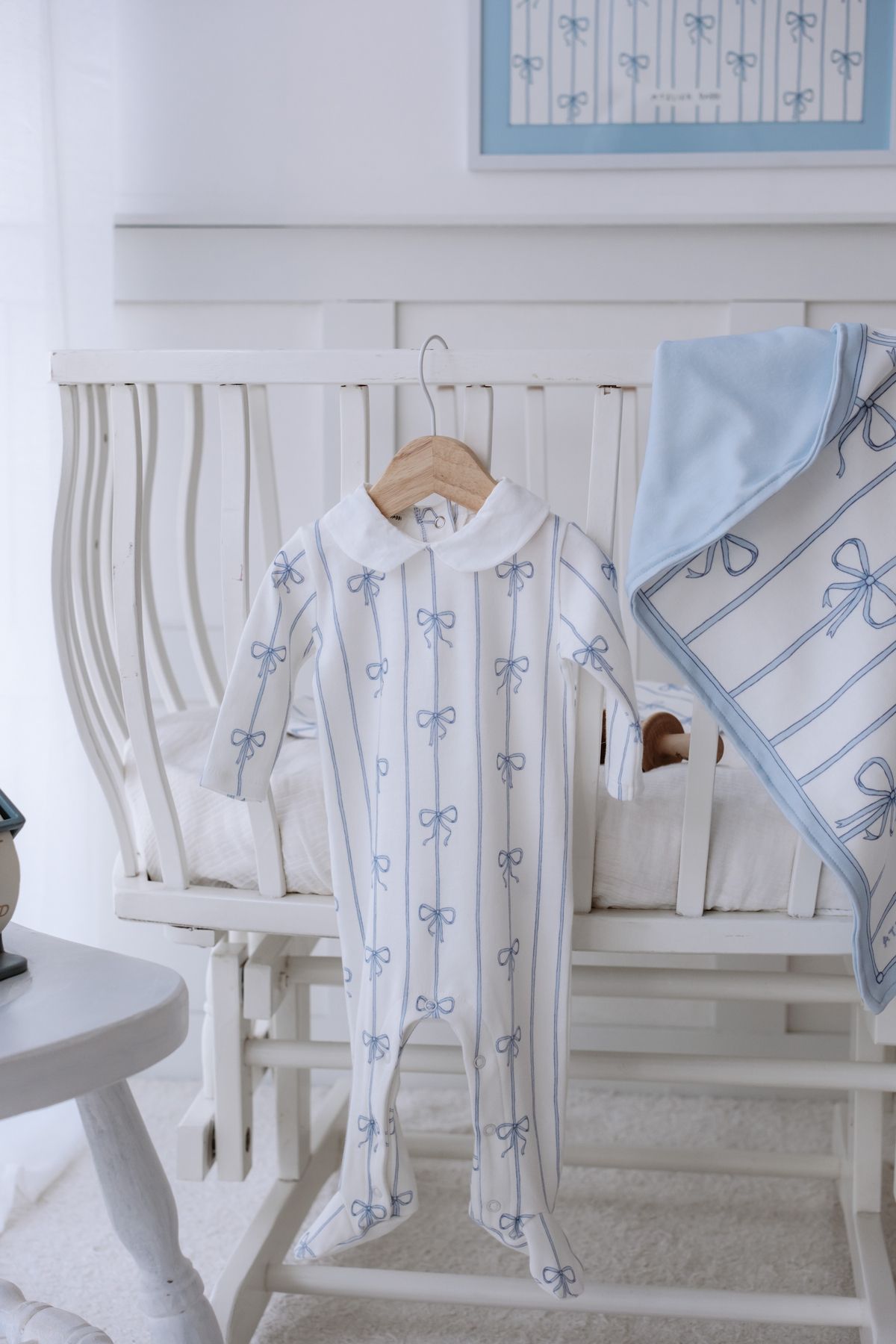 Atelier Babbi-Blue Ribbon Baby Romper 3