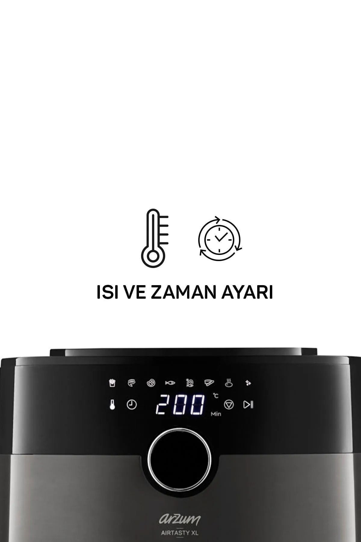 Arzum AR2074-B Airtasty XL Yağsız Fitöz Airfryer, 6 Litre Kapasite, Bakır-6