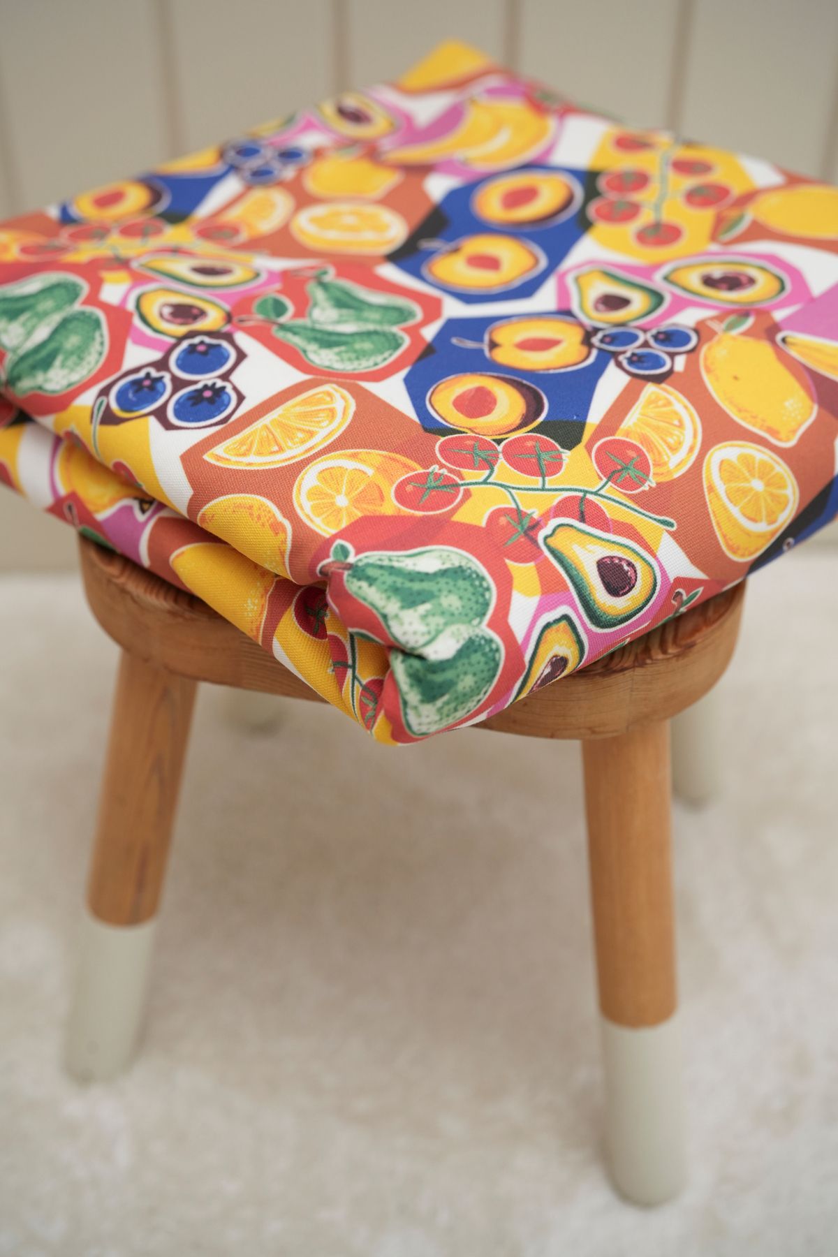 Tuğba Kuğu-Printed Panama Fabric (100% Cotton) |   Dessert Fruits 7
