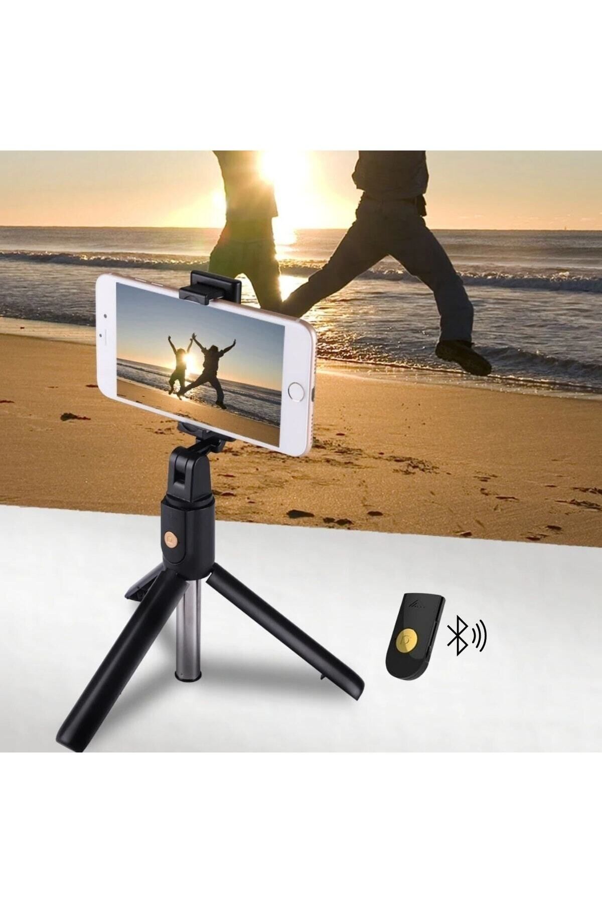 Zormarkt Sabitlenebilir Cep Telefon Tutucu Ayarlanabilir Taşınabilir 3 Ayaklı Tripod Selfie Çubuğu