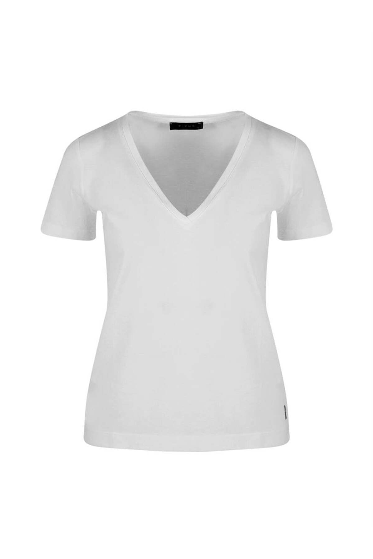 RİVUS-V-Neck Basic T-shirt - Gray 1