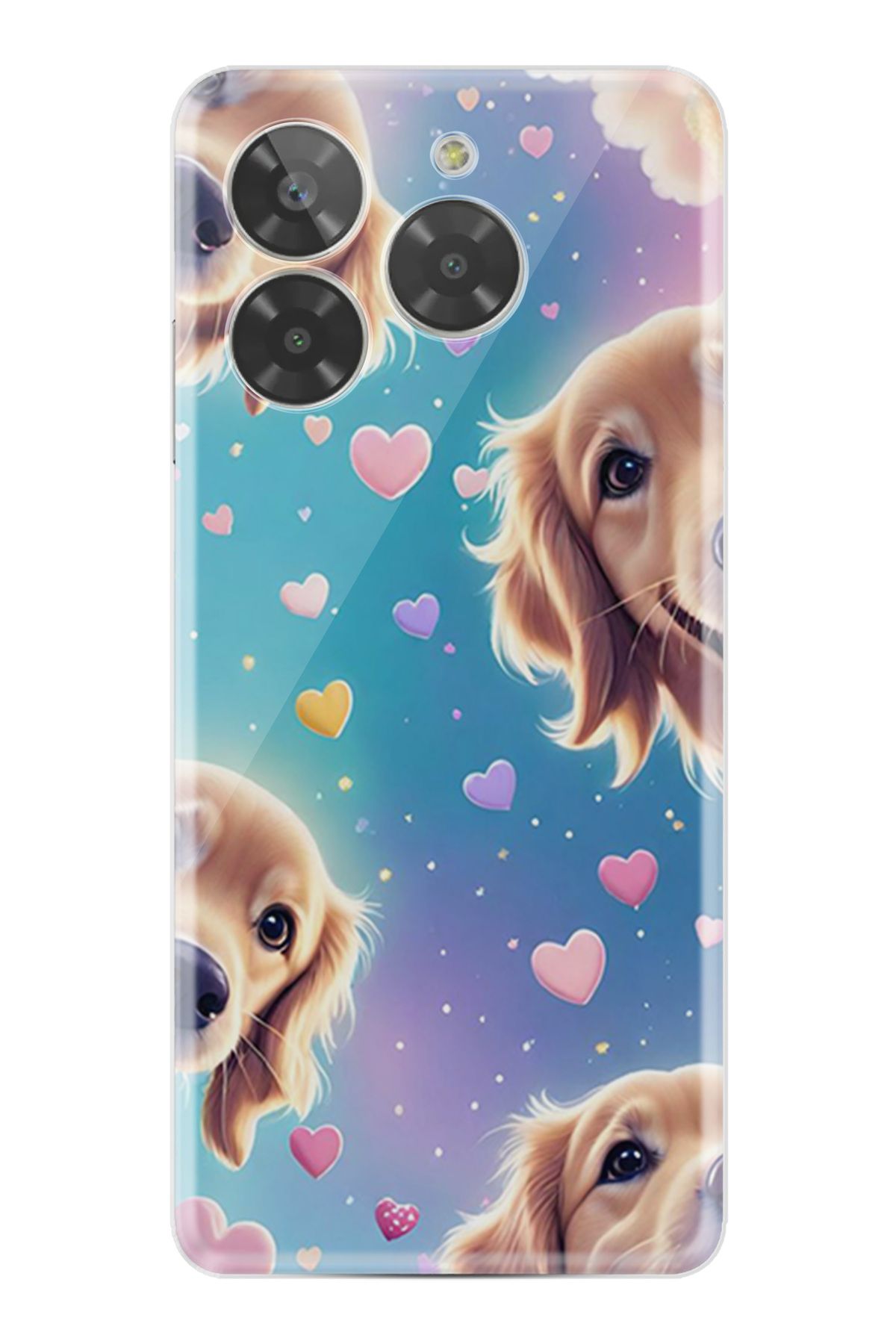 General Mobile Era 50 Kılıf HD Resim Baskılı Kalp ve Köpek StKd -034