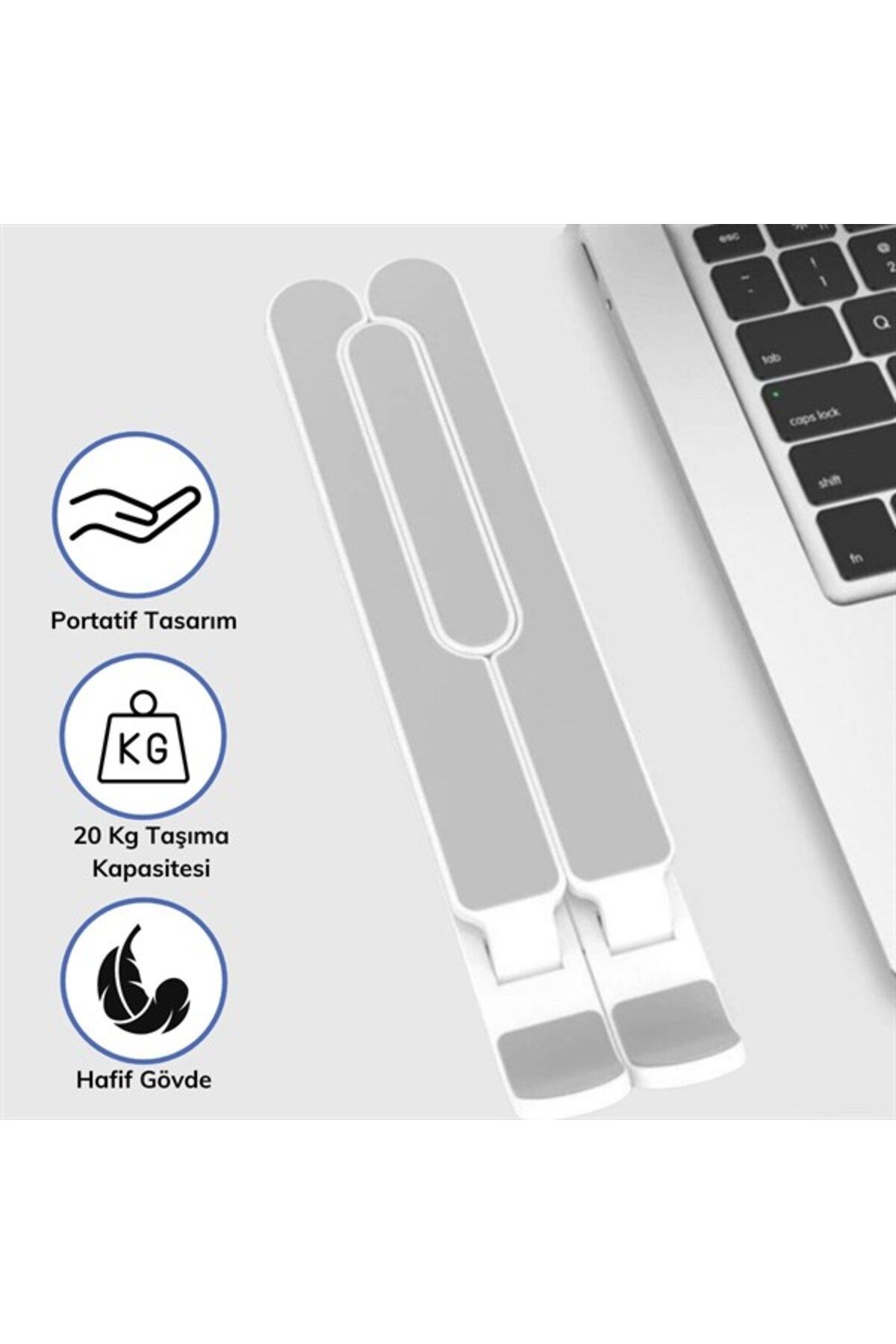 Neiçin-Notebook Riser - Folding Plastic Support Stand for Study Desk 7