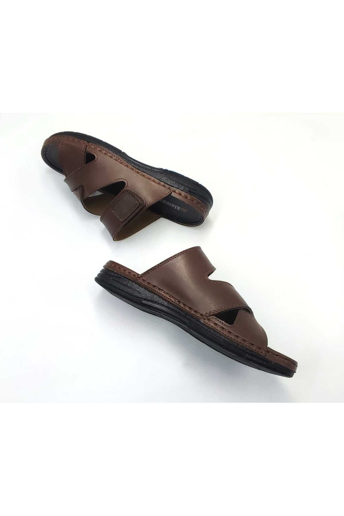 DR KLOMPA-MS667 Model Orthopedic Summer Ανδρικές Παντόφλες - Καφέ 7