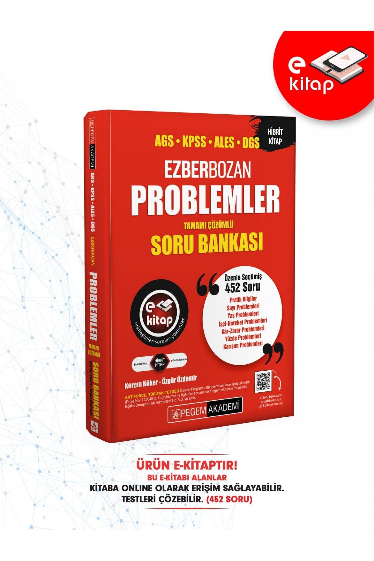 Pegem Akademi Ezberbozan Kpss Ales Dgs Problemler Tamamı Çözümlü Soru Bankası E-kitap