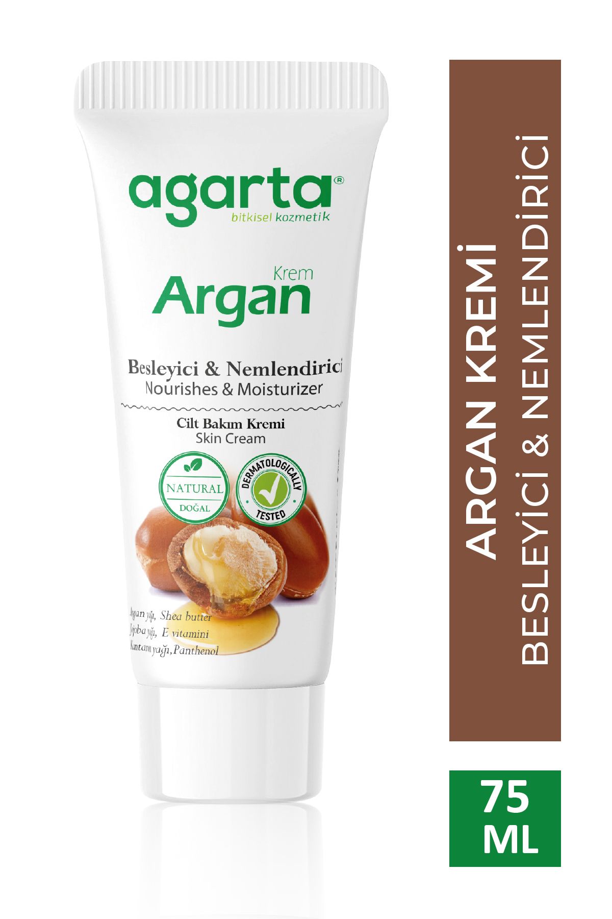 Agarta Doğal Yüz Ve El Besleyici Argan Yağlı Cilt Bakım Kremi 75 ml